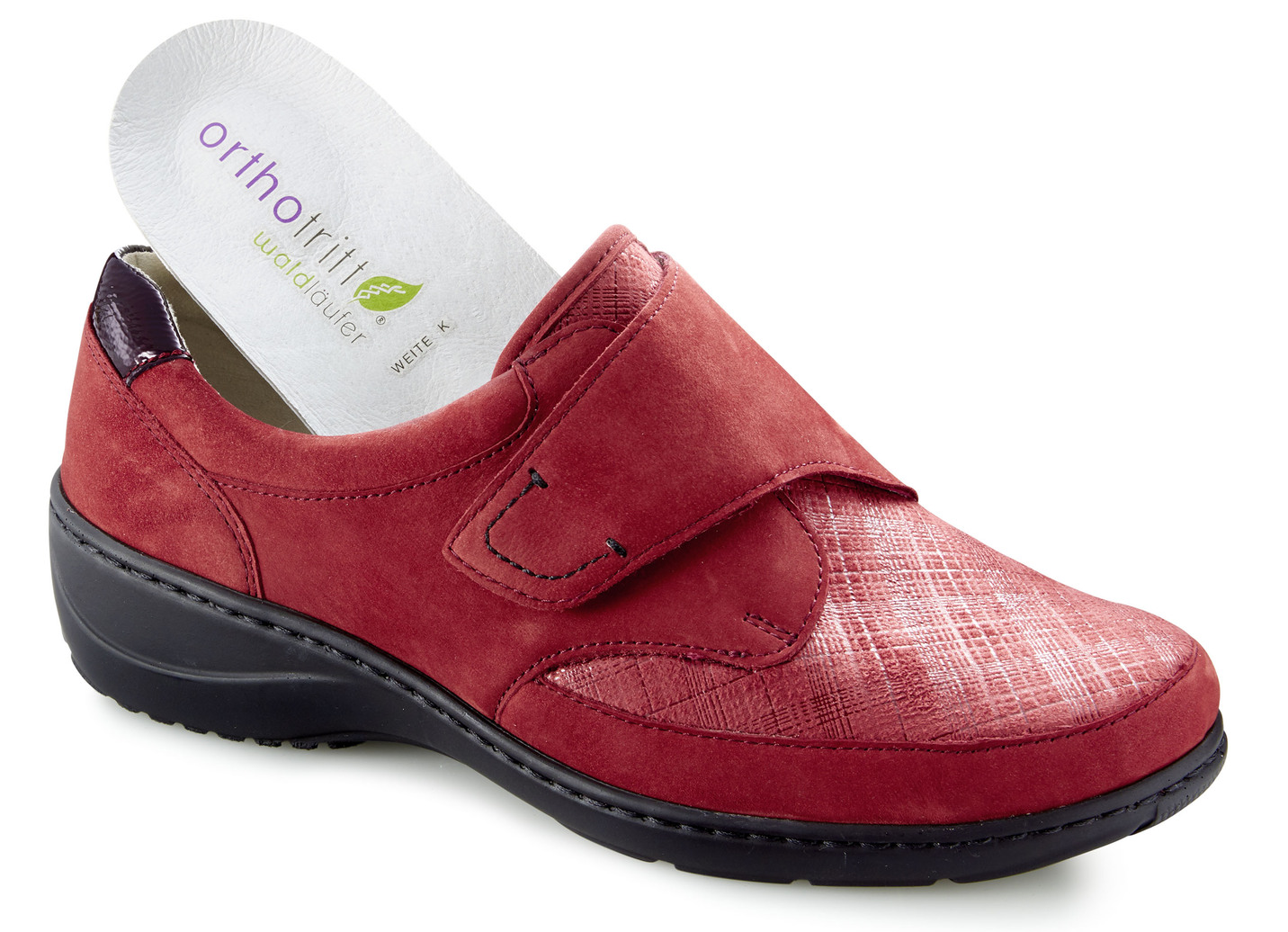 Waldläufer Slipper mit Stretchmaterial im Ballenbereich