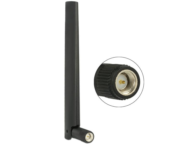 Delock LTE/WLAN/GPS-Antenne 4dBi, 13.5cm SMA 4.3 dBi Rundst Delock ZigBee Antenne Multi Bluetooth, GSM, LTE, UMTS, WLAN IEEE 802.11 b/g/n SMA 1 ~ 4.3 dBi omni Gelenk schwarz