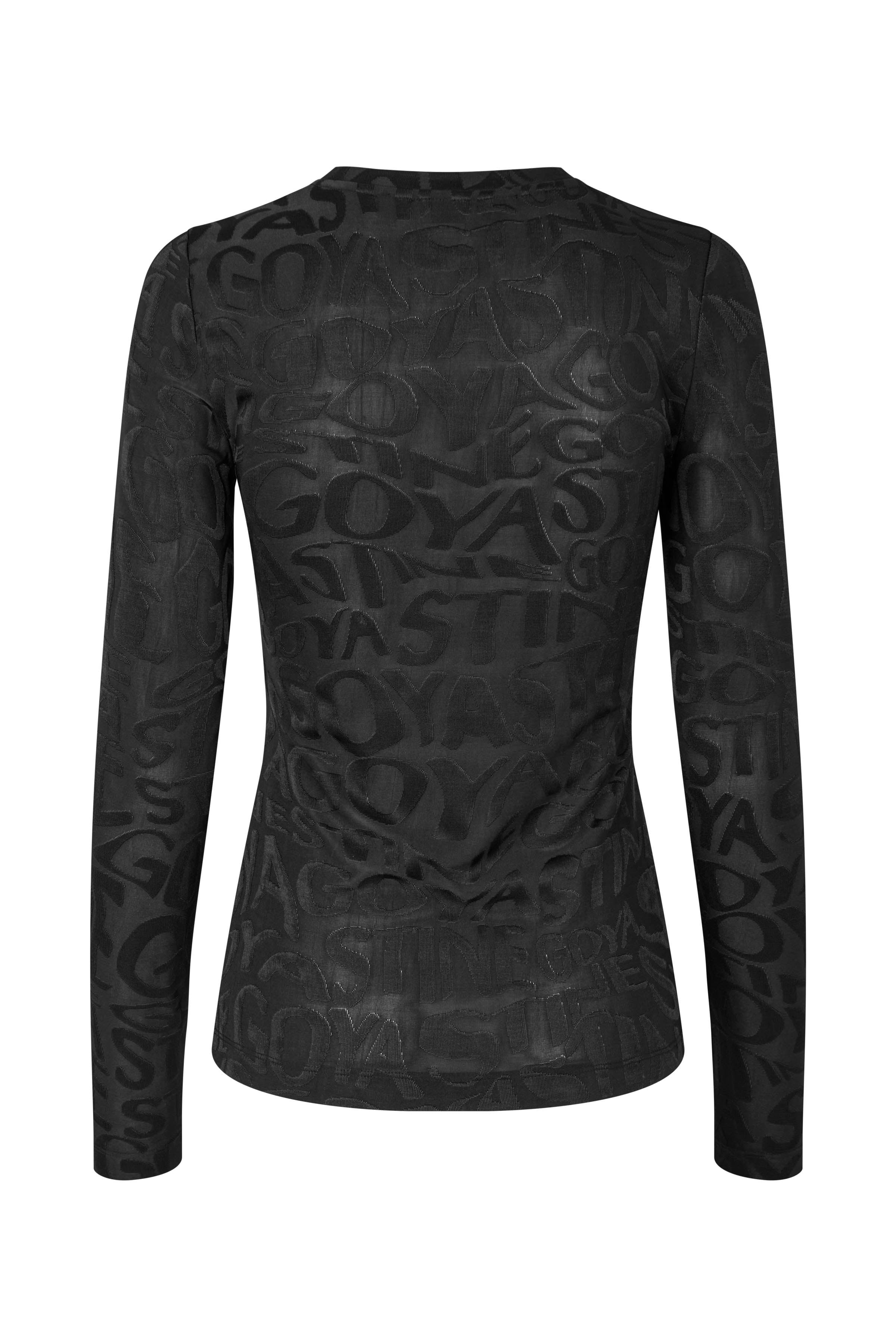 Stine Goya  Elasticted langærmet t-shirt - Liquified Logo