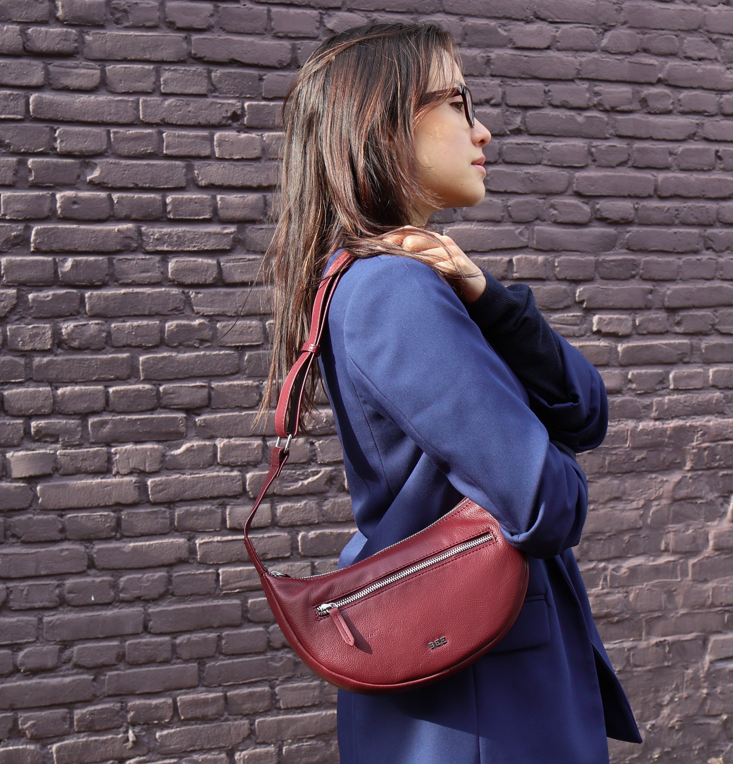 Crossbody tasje 'Izzy' Bordeaux Bordeaux