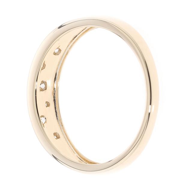 Band-Ring, 7 Brillanten, LG, ca. 0,25 ct., Gold 375