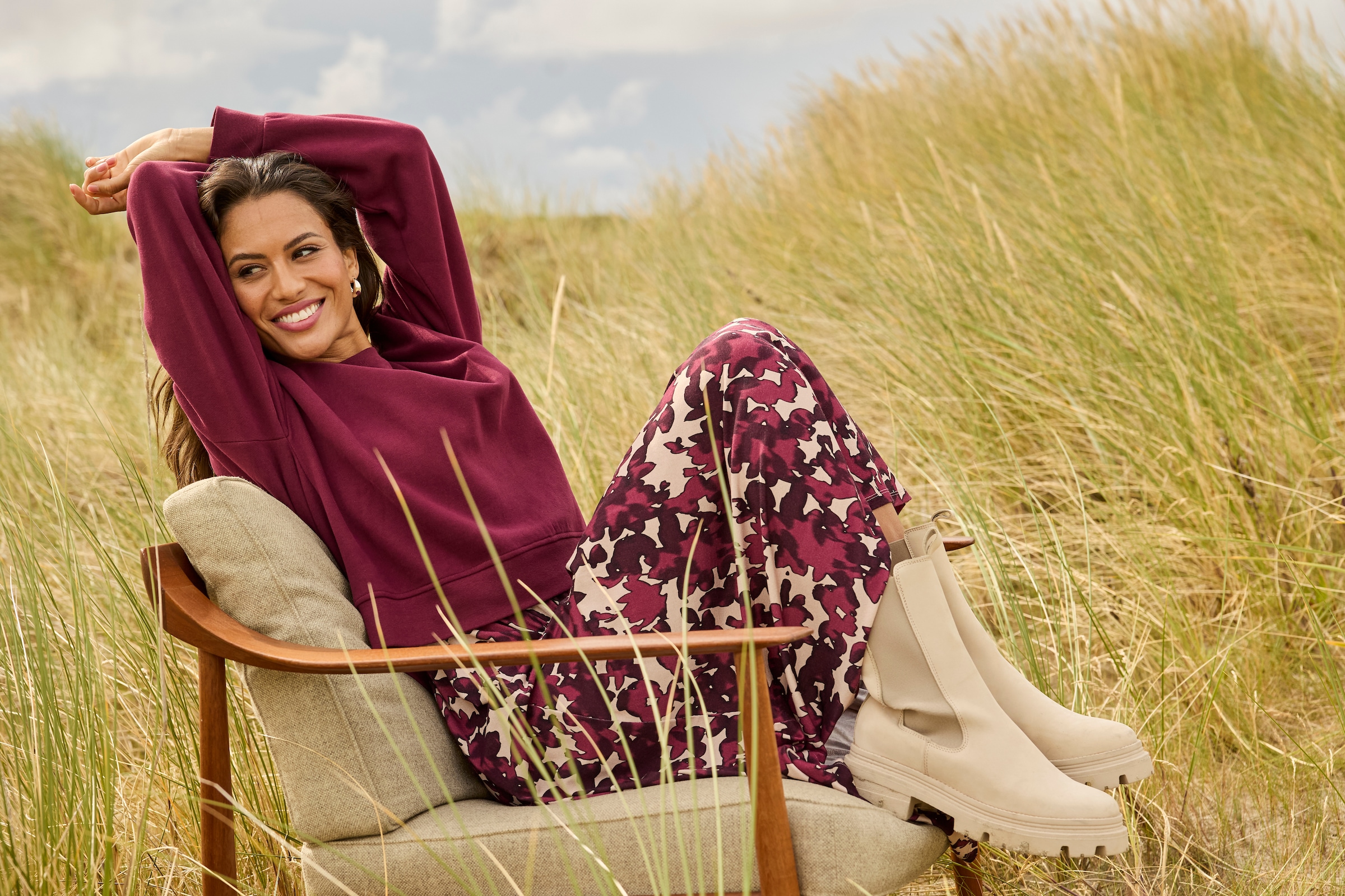 Laura Scott Midikleid elegantes Blumenmuster aus Viskose-Mischung - NEUE KOLLEKTION