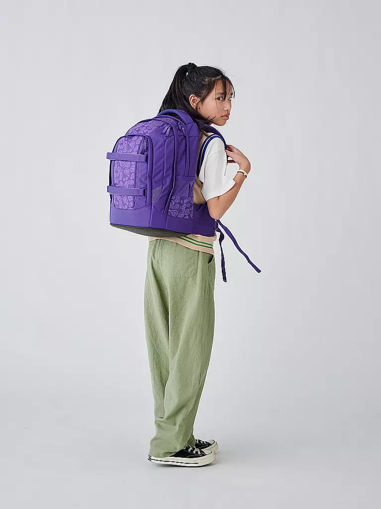 SATCH Schulrucksack Satch Pack Bright Faces lila