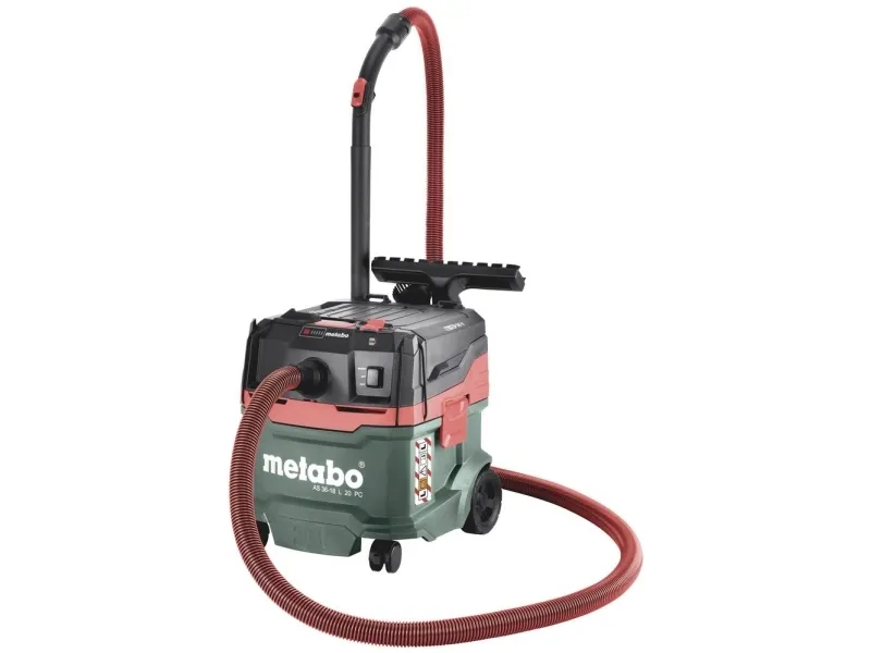 Metabo AS 36-18 L 20 PC, Tør&våd, Sort, Grøn, Rød, Fleece, L, Knapper, 20 L