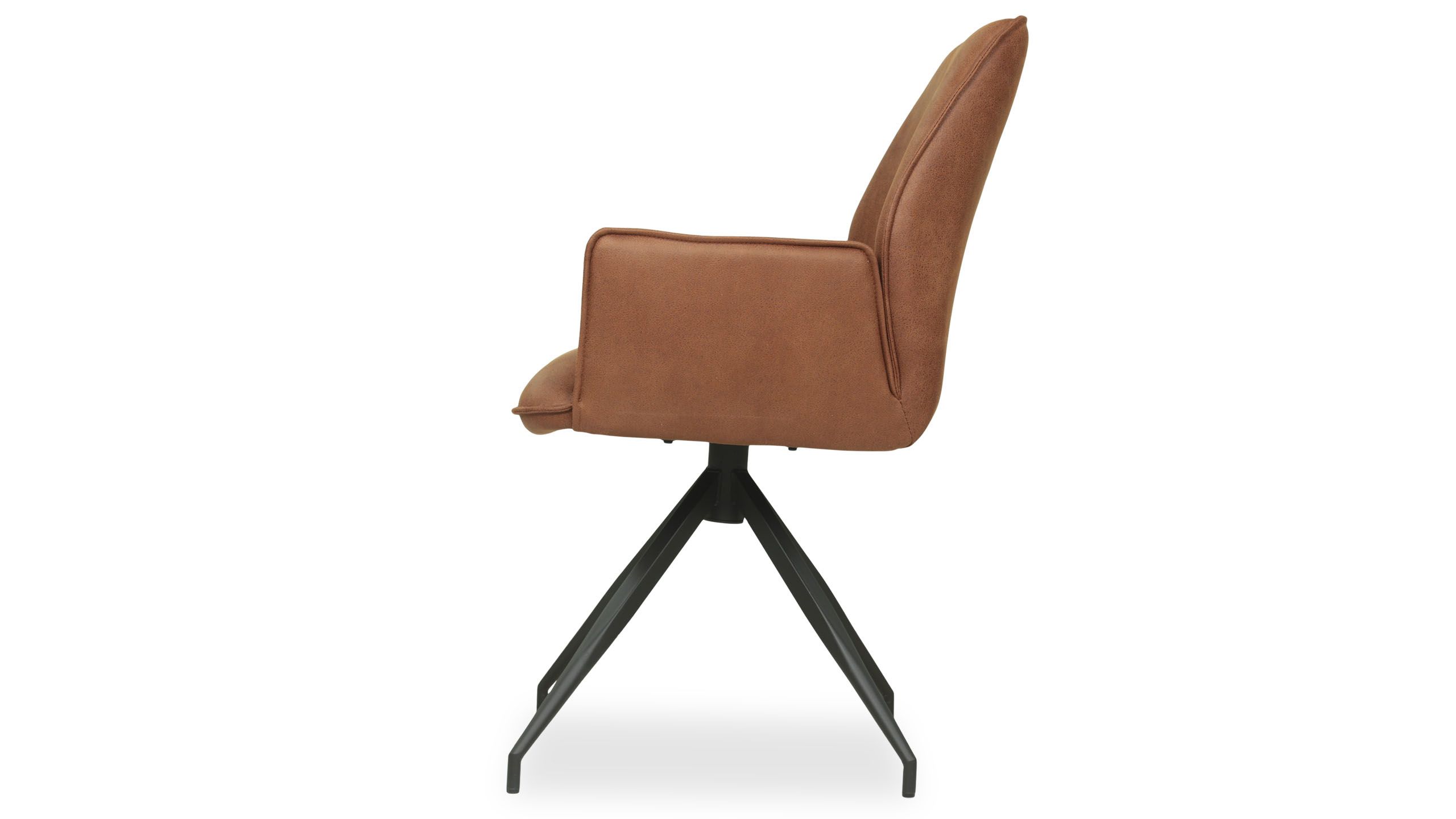 Eetkamerstoel - microvezel cognac Jaidy B57 x D50 x H90 cm
