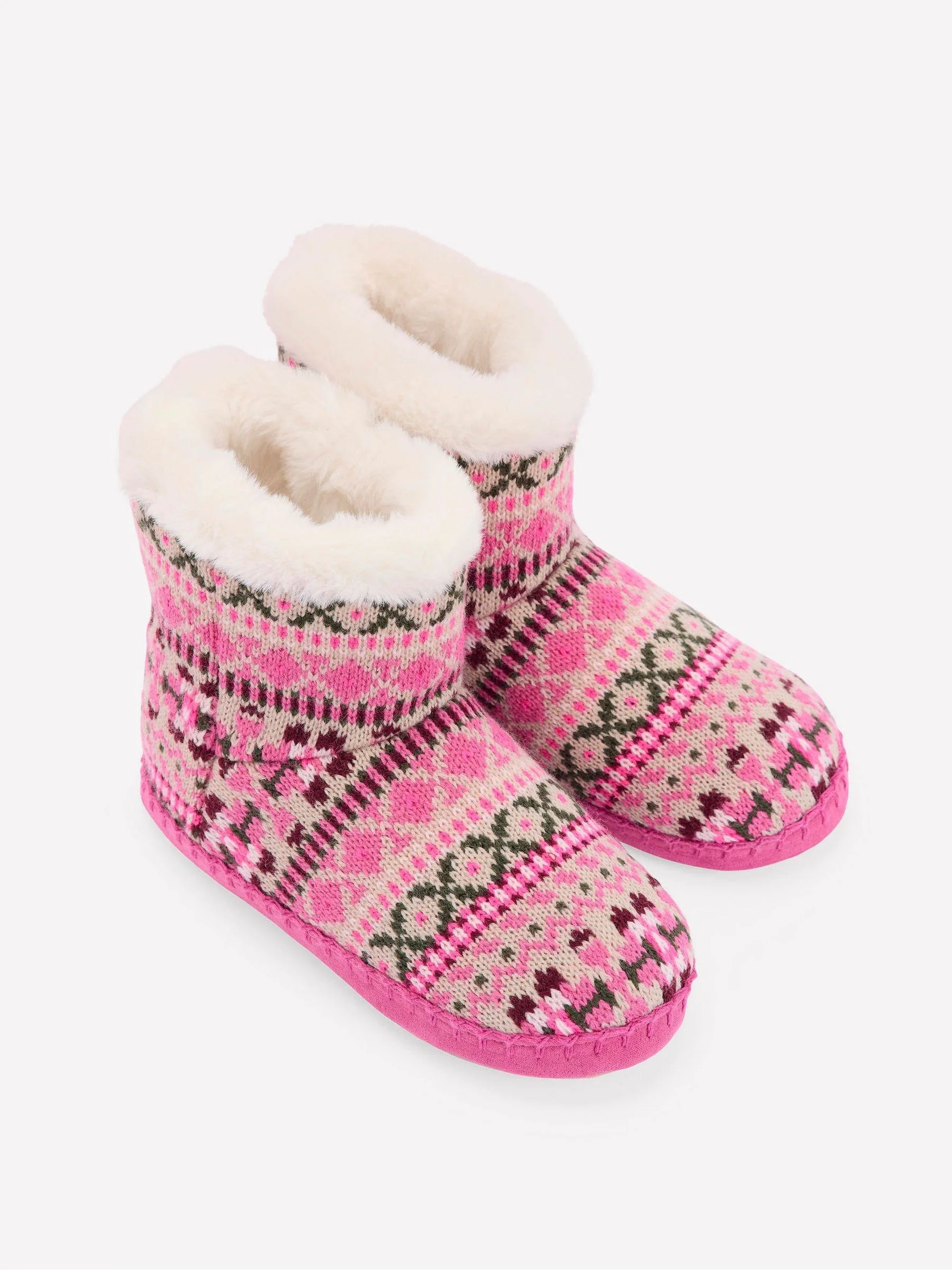 Boden Pantoffels met Fairisle-patroon
