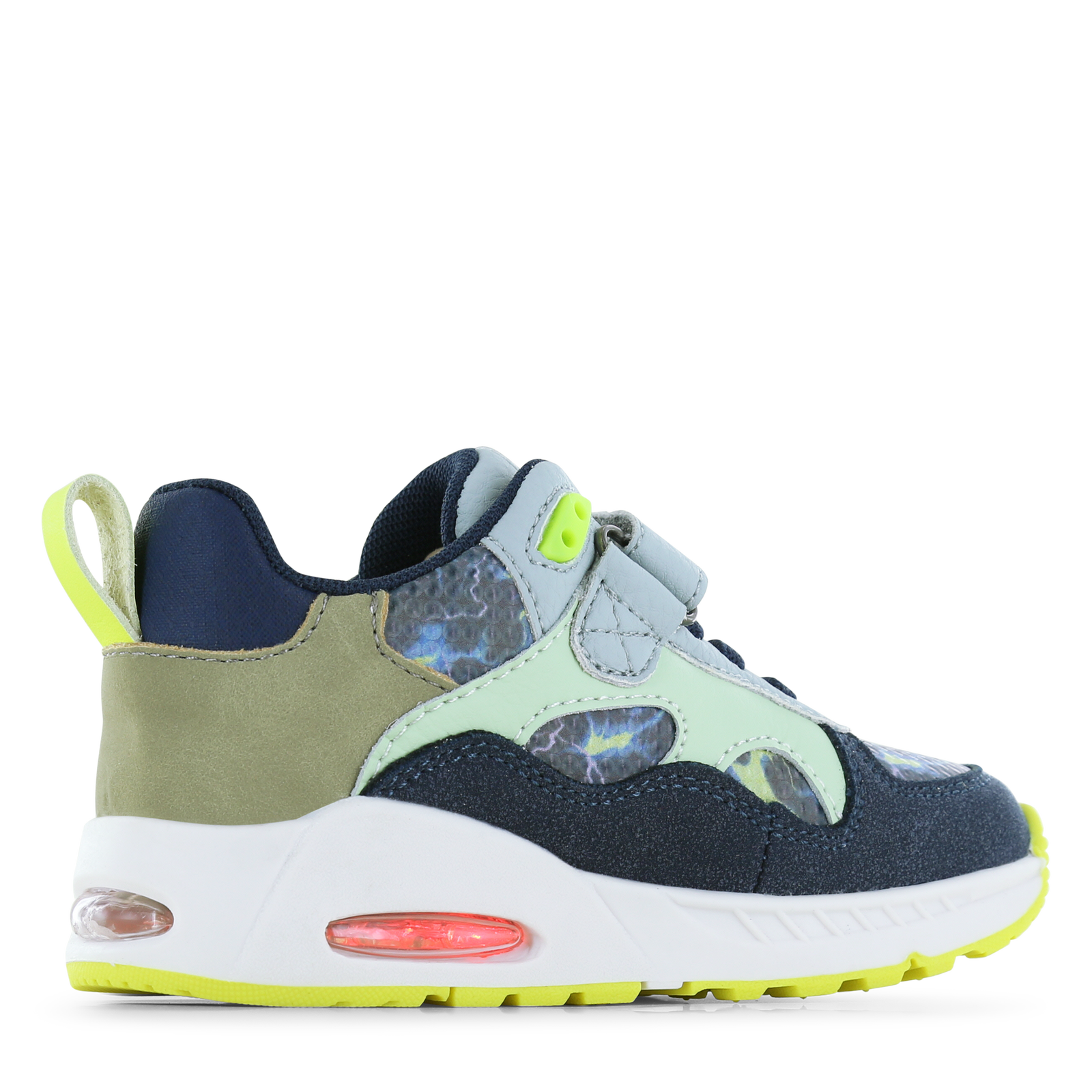 Shoesme blauwe sneaker met lichtjes Microfiber leer, Suède | Jongens schoen