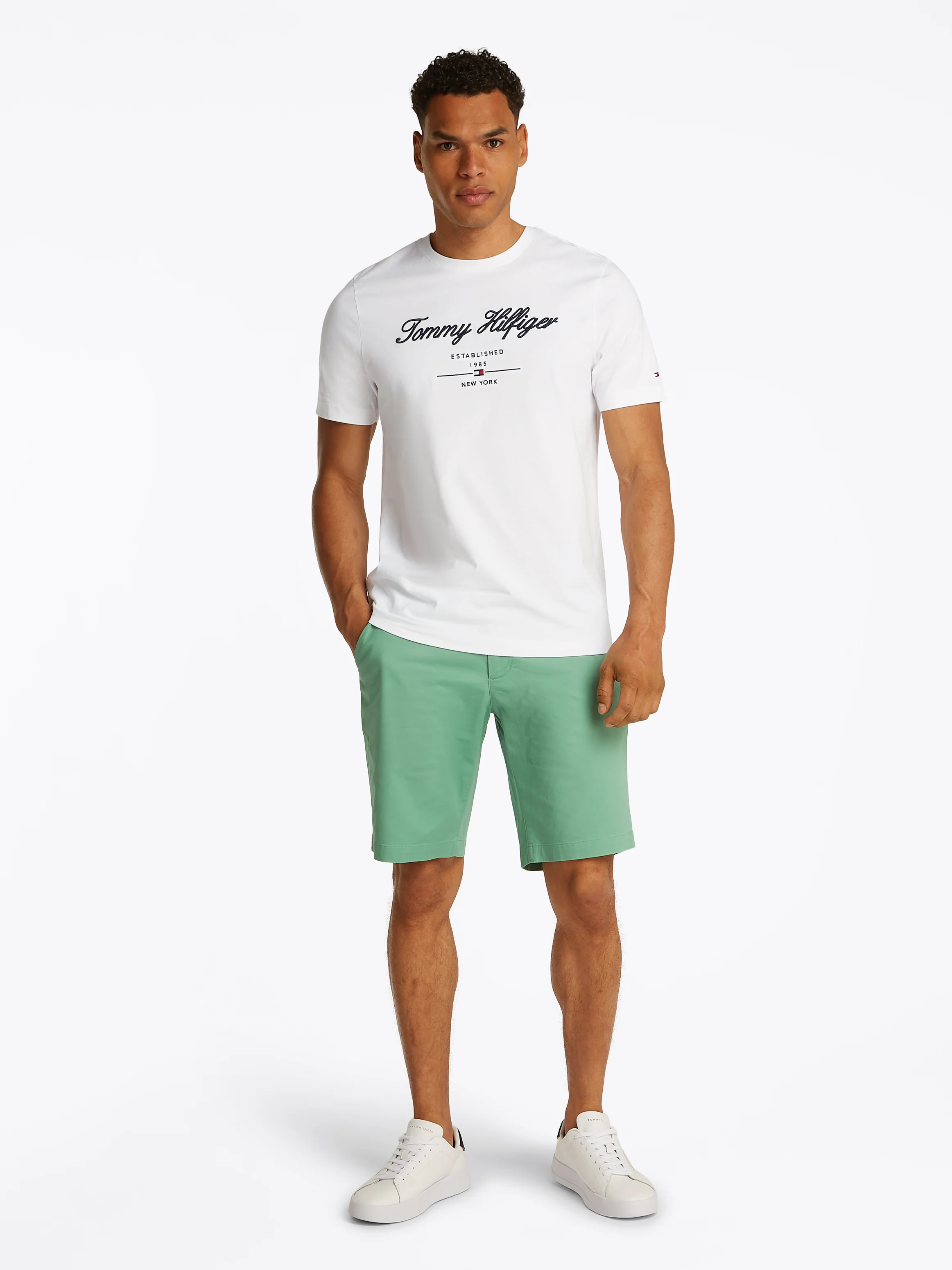 Tee-shirt à logo brodé en coton | Blanc