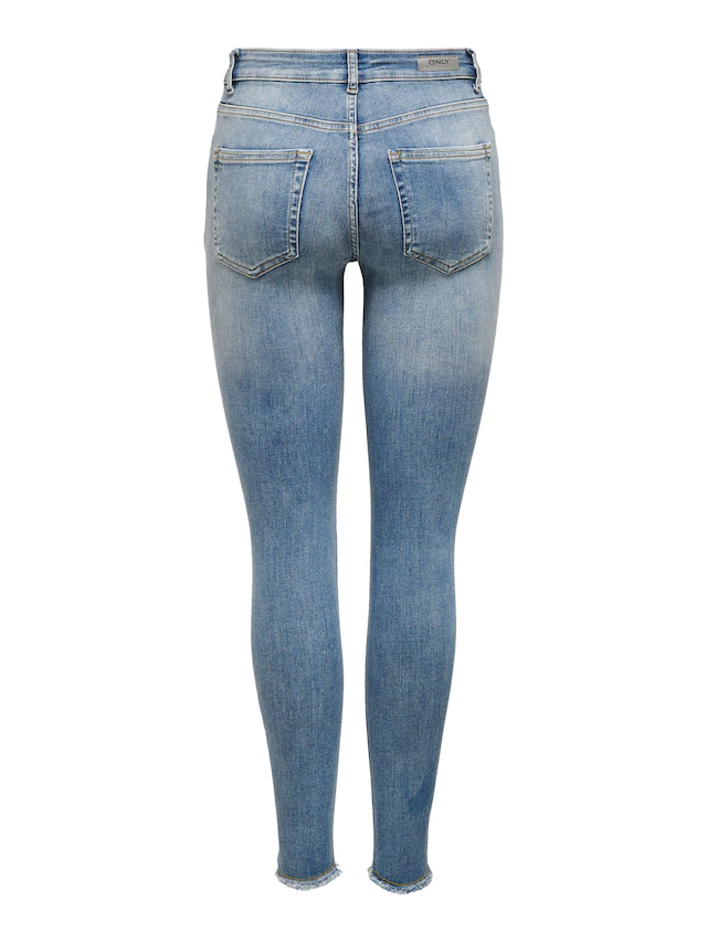 ONLY Ankle-Jeans »ONLBLUSH – Ankle-Jeans mit Destroyed Look für trendige Outfits«, Abriebeffekte, modisch, skinny fit, Rundhals, regular fit
