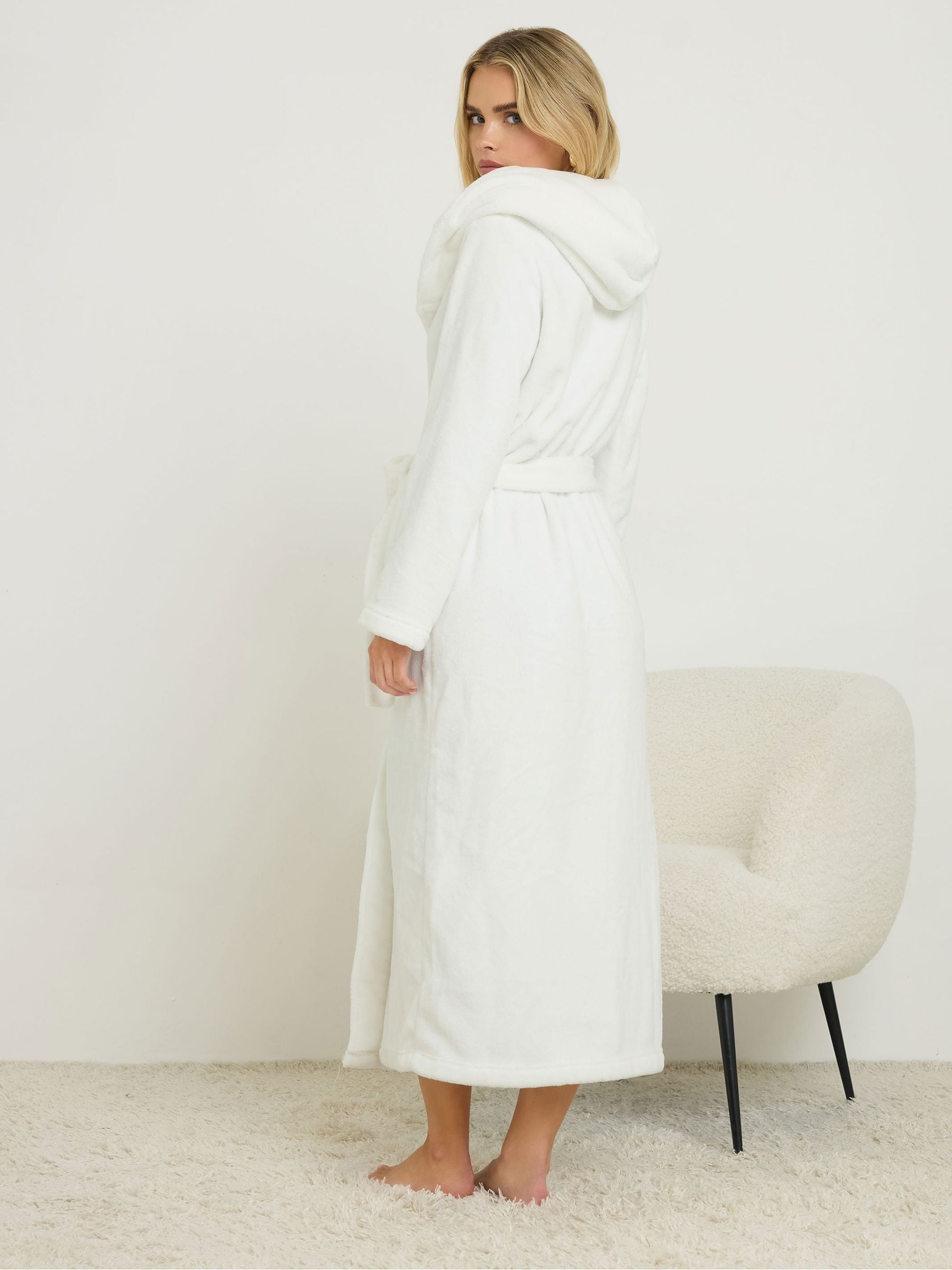PixieGirl Petite Cotton Touch Hooded Maxi Robe