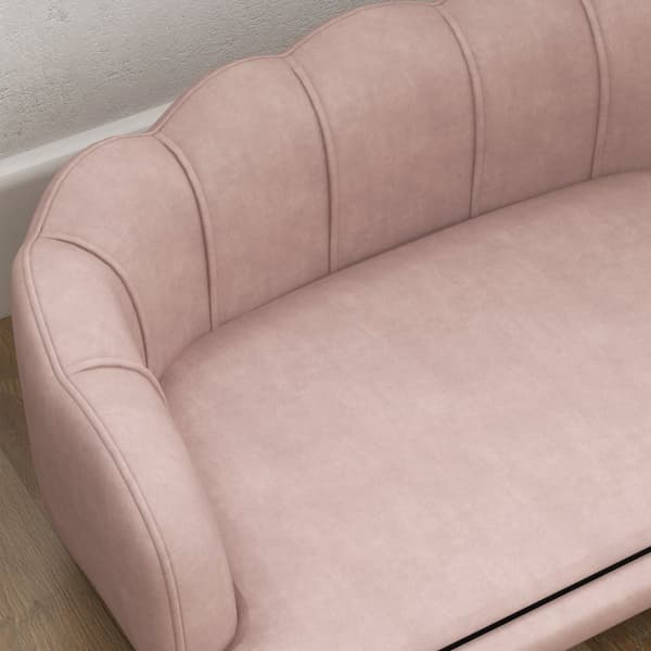 Hundesofa Hundesofa Vaskbart trekk Kjæledyrsofa med ryggstøtte og treben Kattesofa for mellomstore hunder under 25 kg Rosa