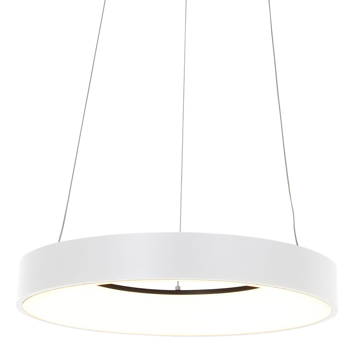 Design hanglamp wit incl. LED dimbaar - Ringlede