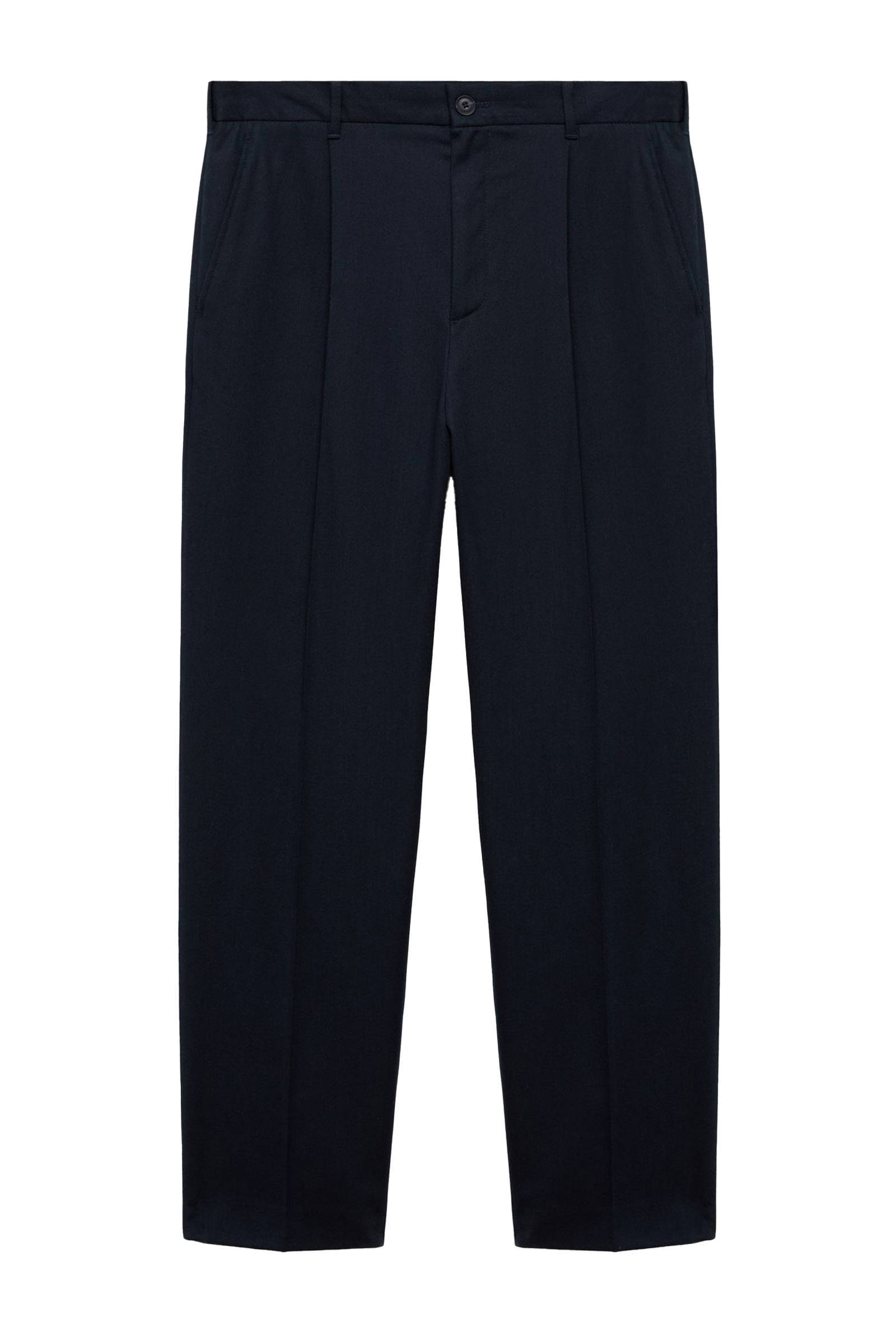 Mango Man straight pantalon donkerblauw