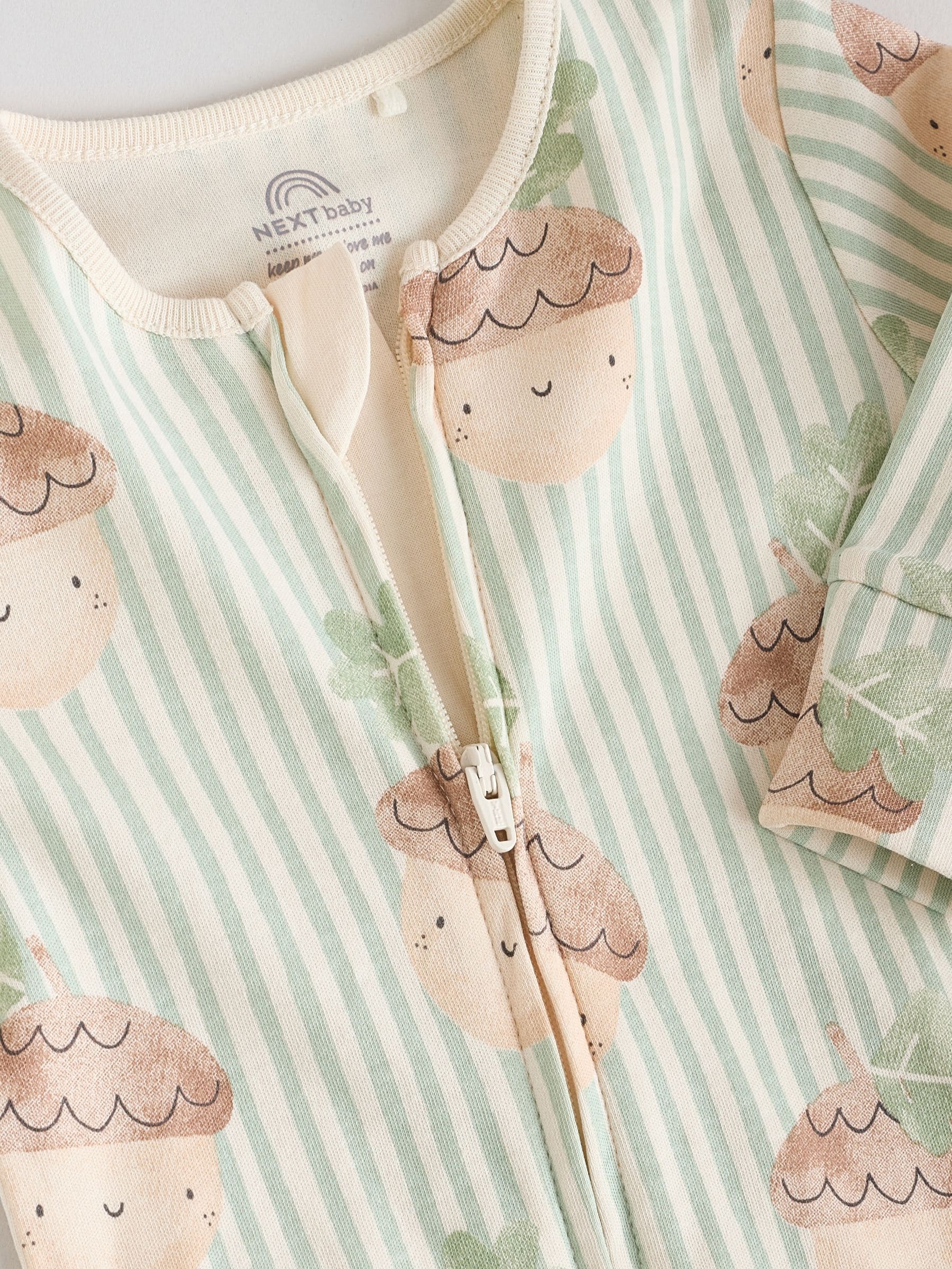 Crème - Verpakking van 3 voetloze babypyjama's met tweewegrits met herfstpompoenen (0mnd -3jr)