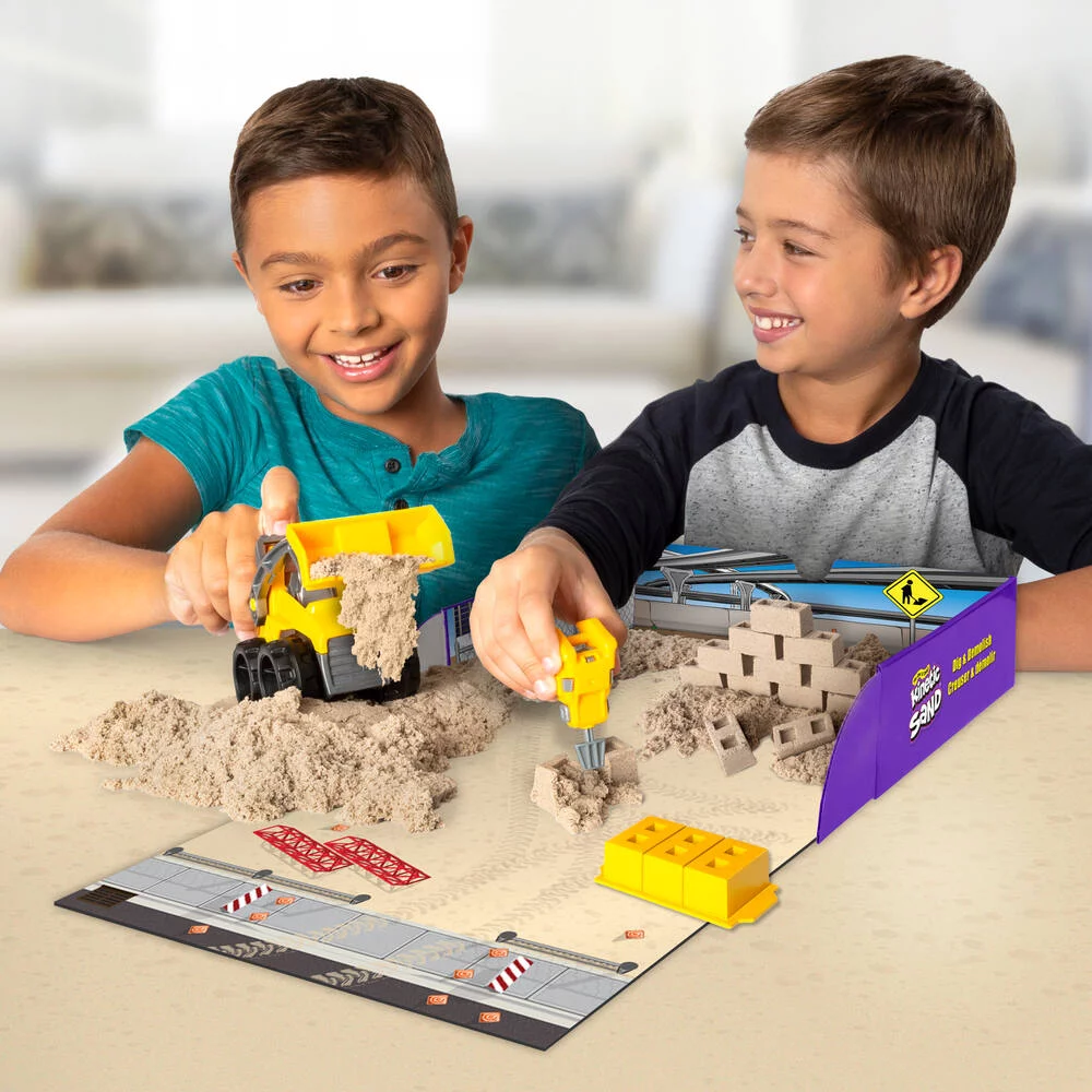 KINETIC SAND - COFFRET CHANTIER CREUSER ET DEMOLIR 454 G