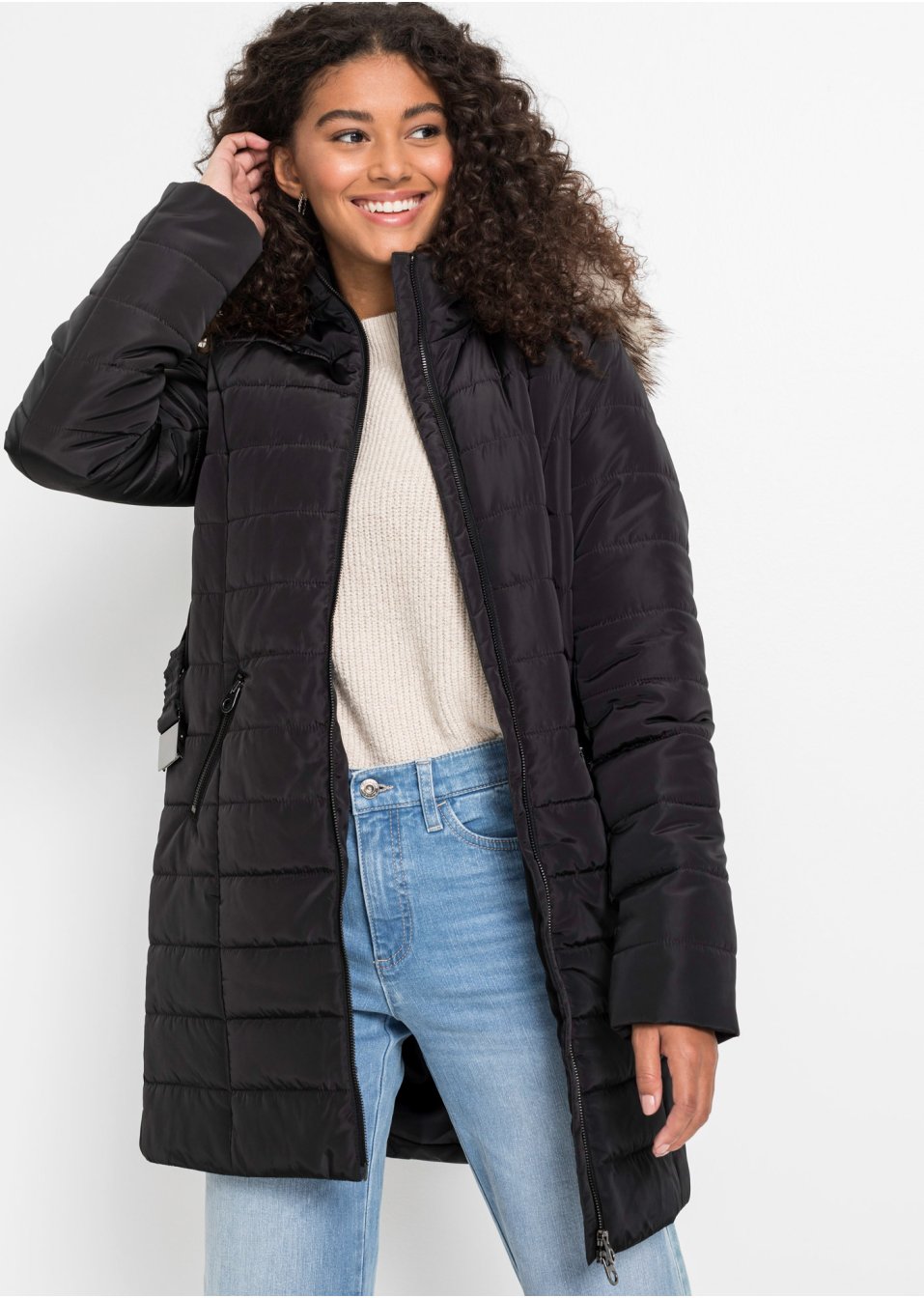 Veste matelassée avec ceinture