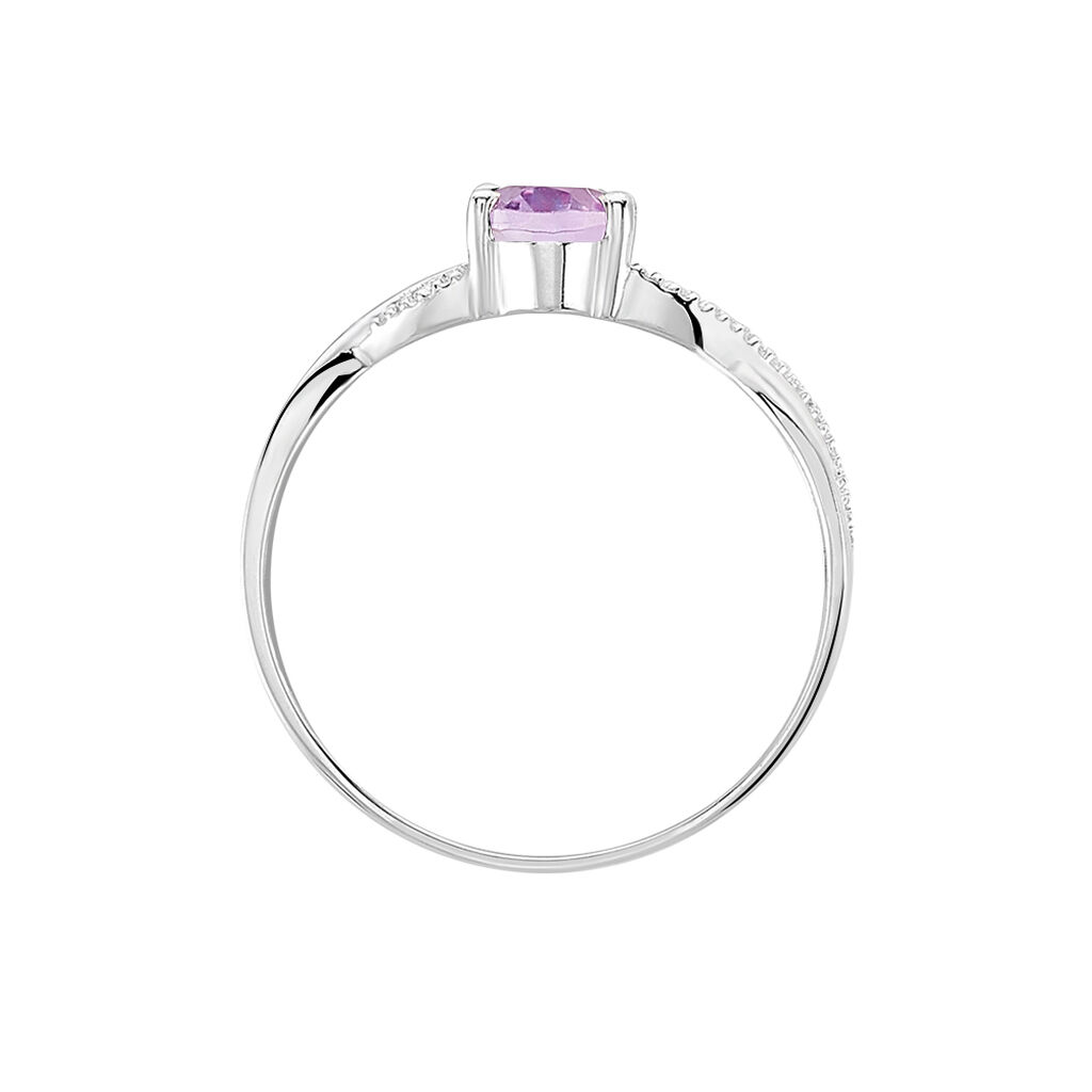 Bague Candice Or Blanc Amethyste