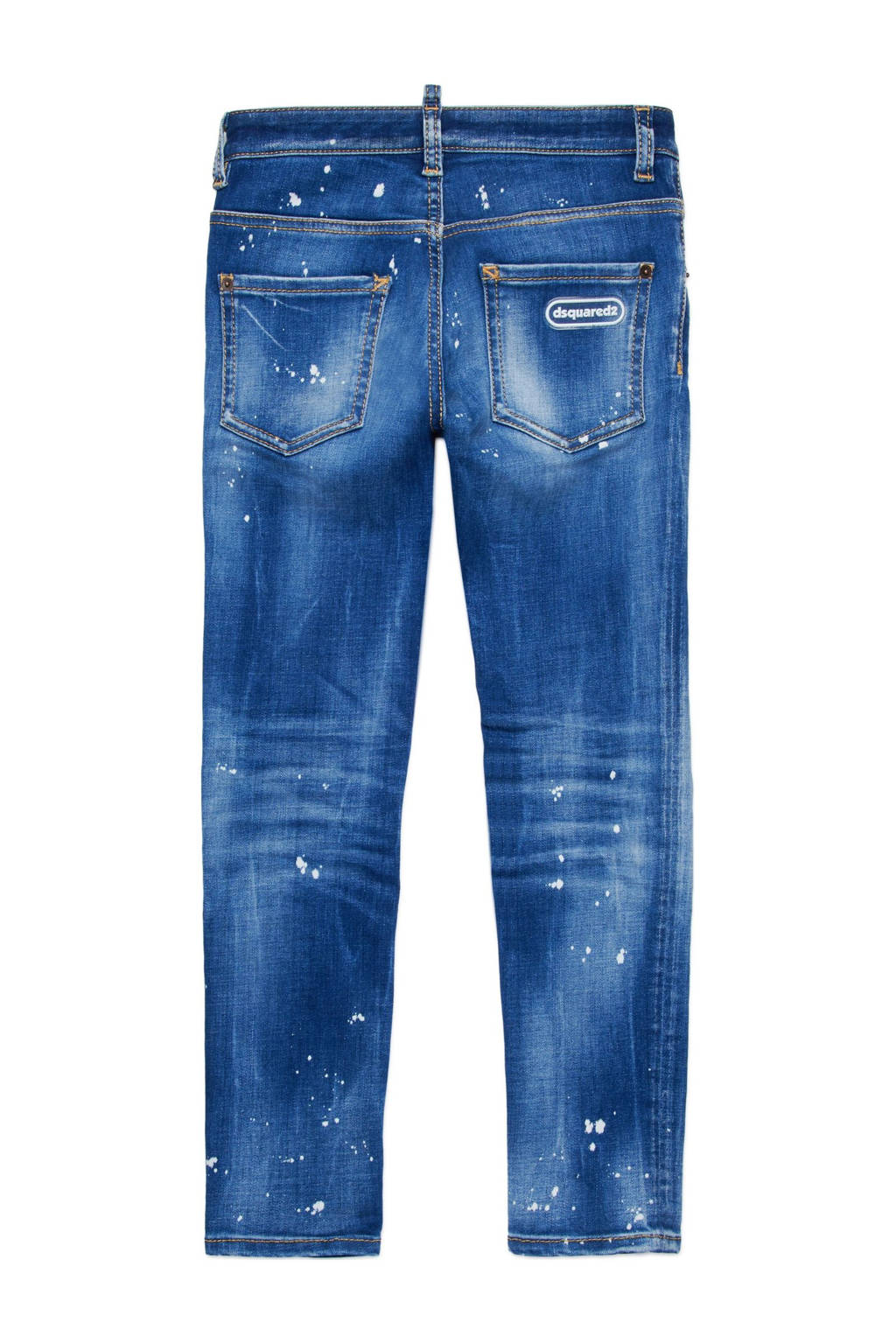 Dsquared2 straight leg jeans medium blue denim
