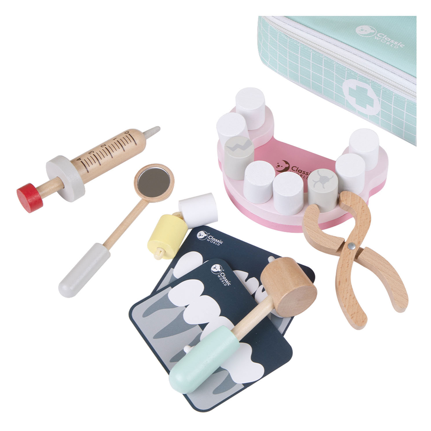 Classic World Houten Tandarts Set in Opbergtas