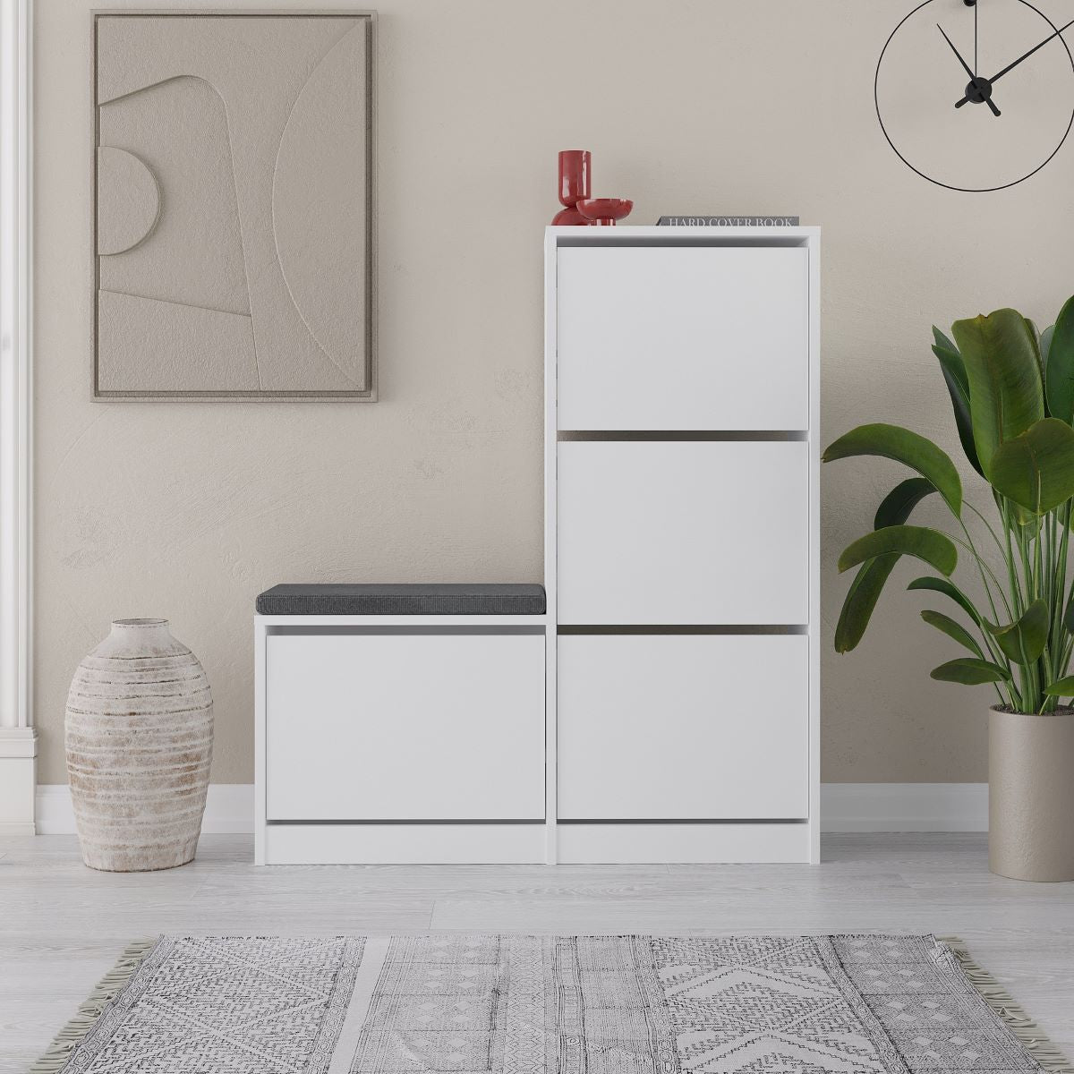 Calicosy - Schoenenkast DUDE - B105 cm - Wit