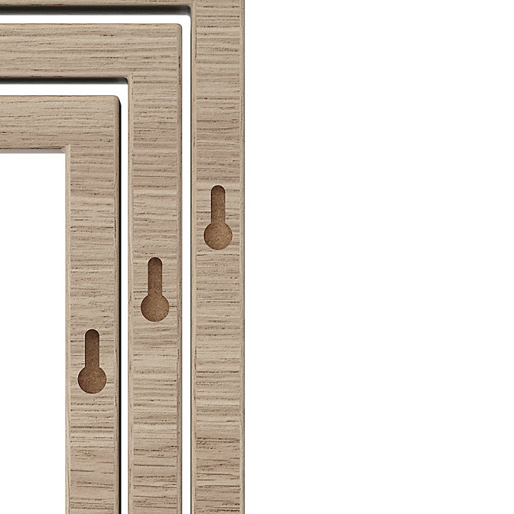 Lot de 3 étagères murales cubes modulables Form Rigga effet chêne