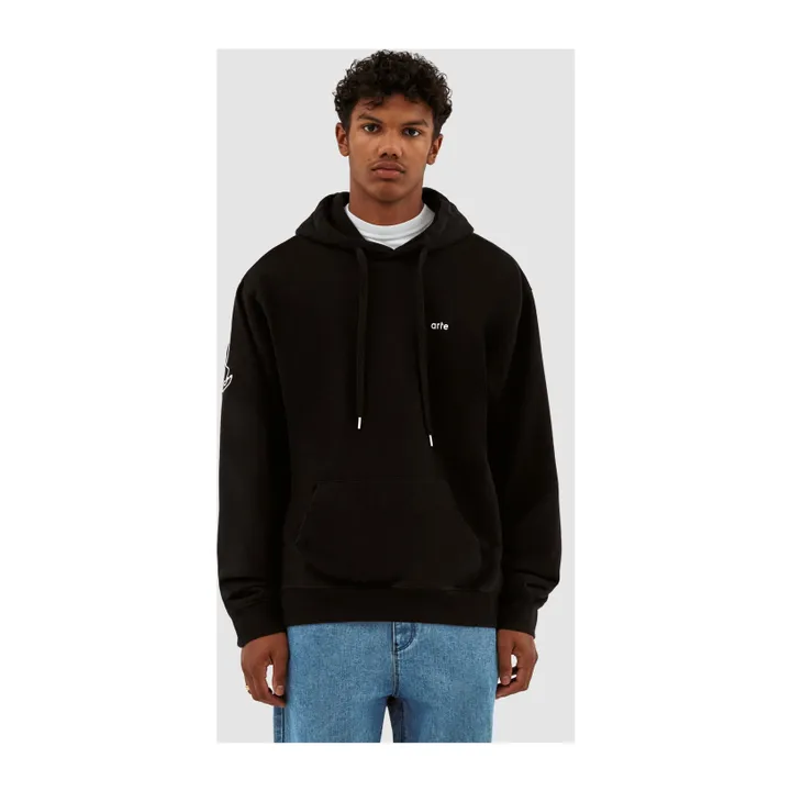 Arte Antwerp Hoodie All Sleeve Runners Embroidery | Noir