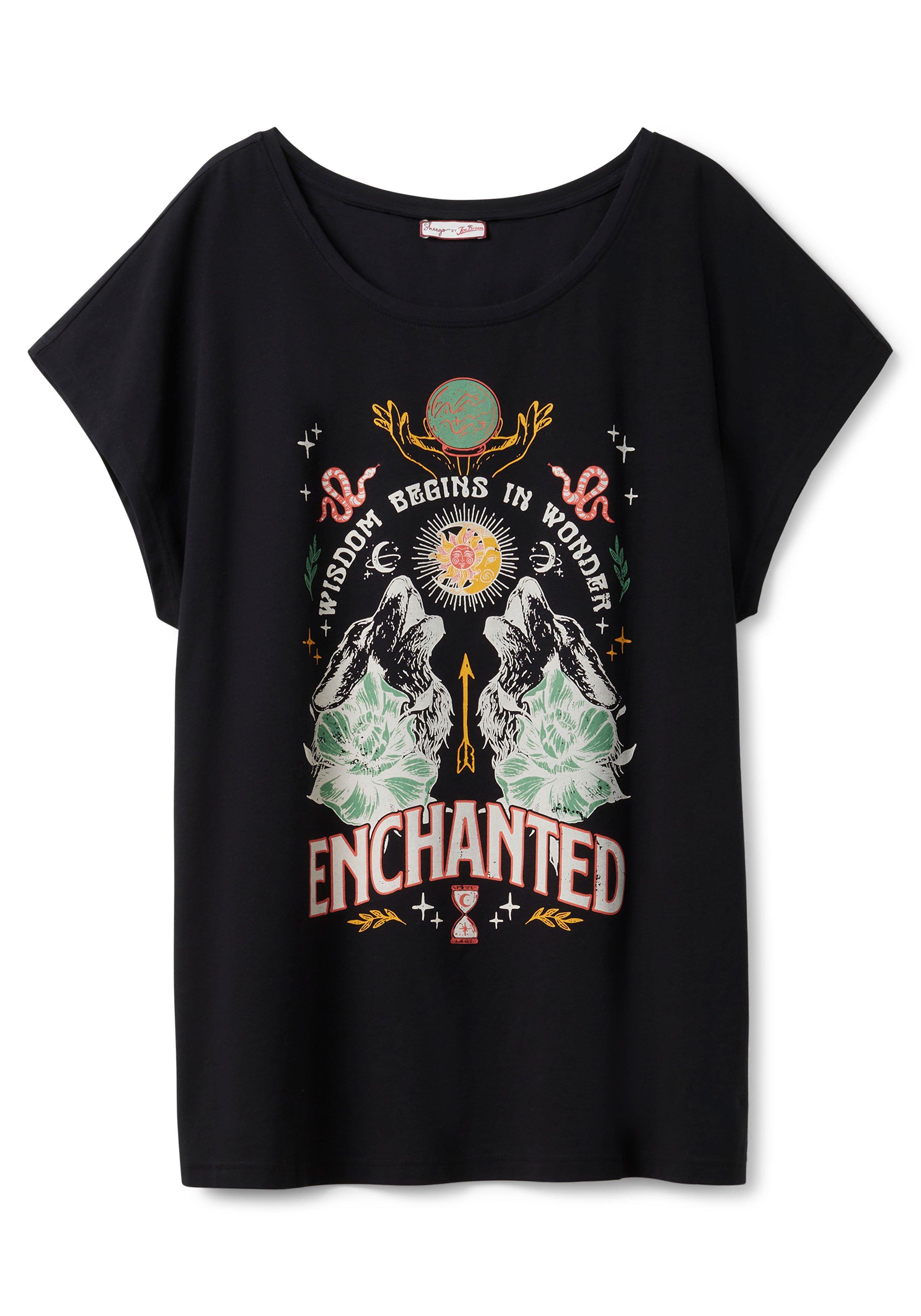 Oversized-Shirt mit Frontdruck, aus elastischem Jersey
