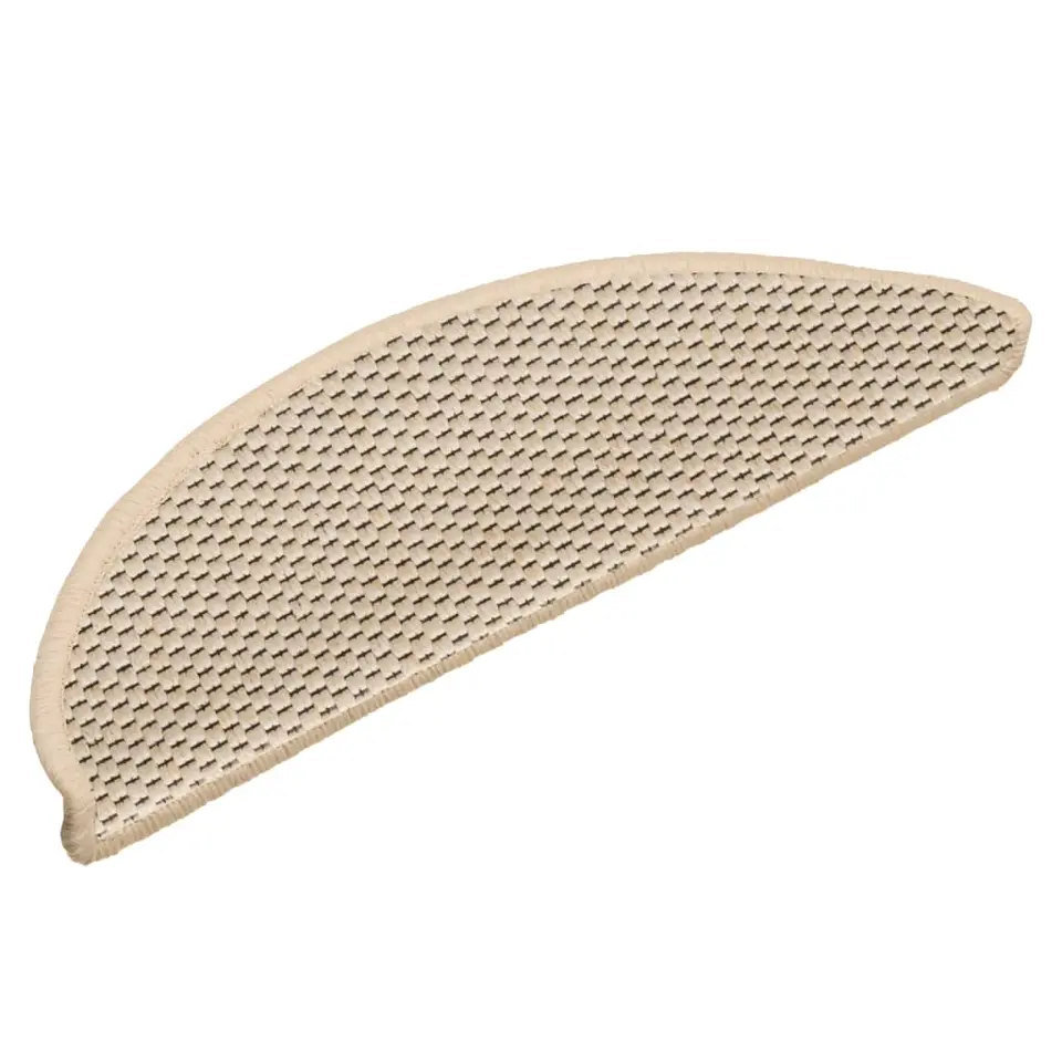 vidaXL - Trapmat - Crème - Stof - 56 x 17 x 3 cm - 15 stuks