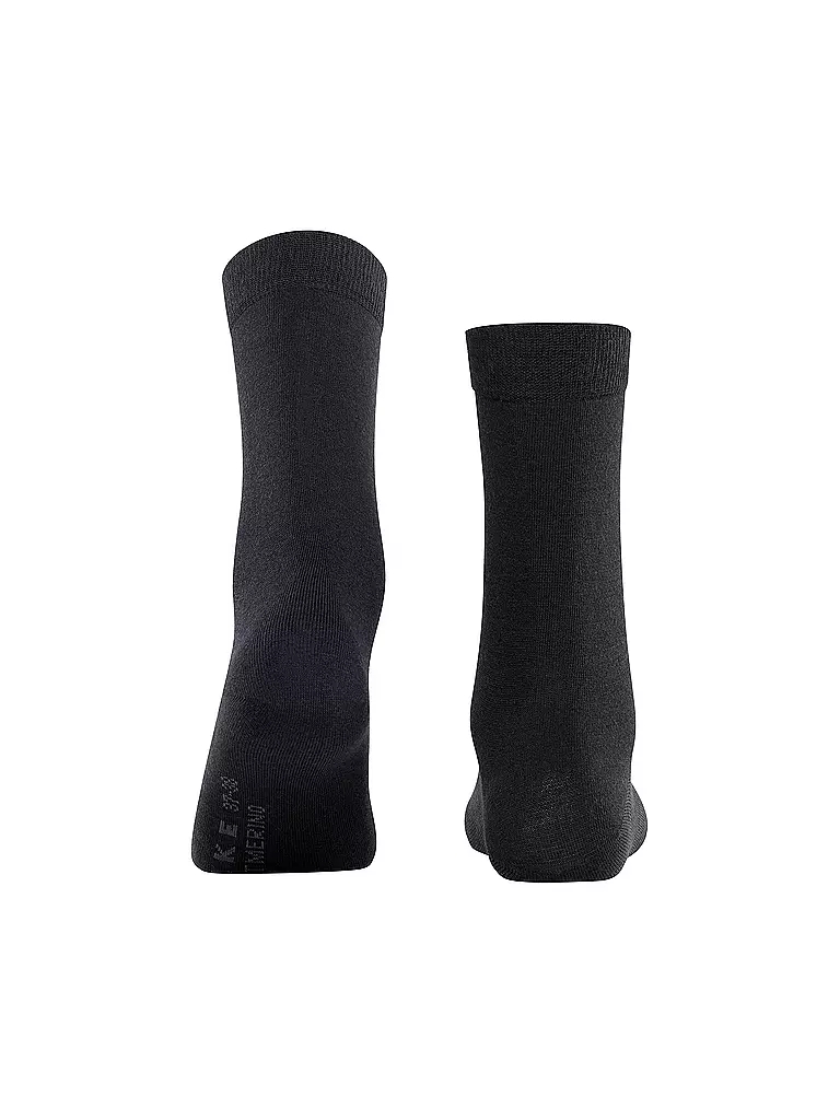 FALKE Socken Soft Merino black schwarz