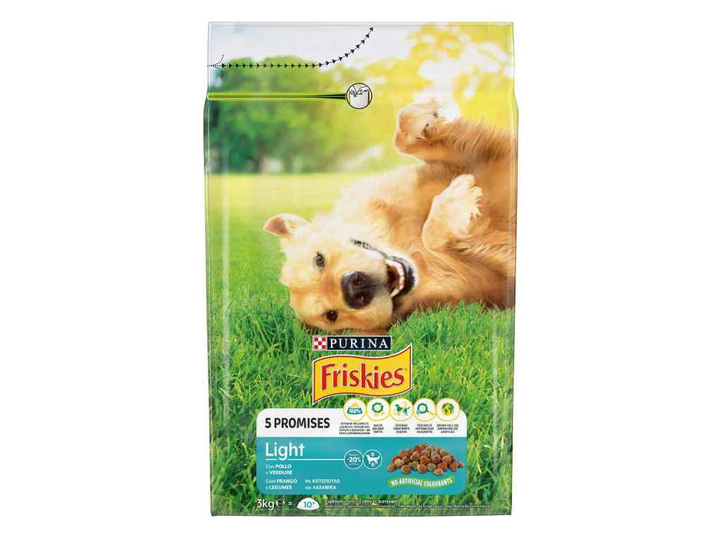 RAÇÃO PARA CÃO FRISKIES LIGHT COM FRANGO 3KG