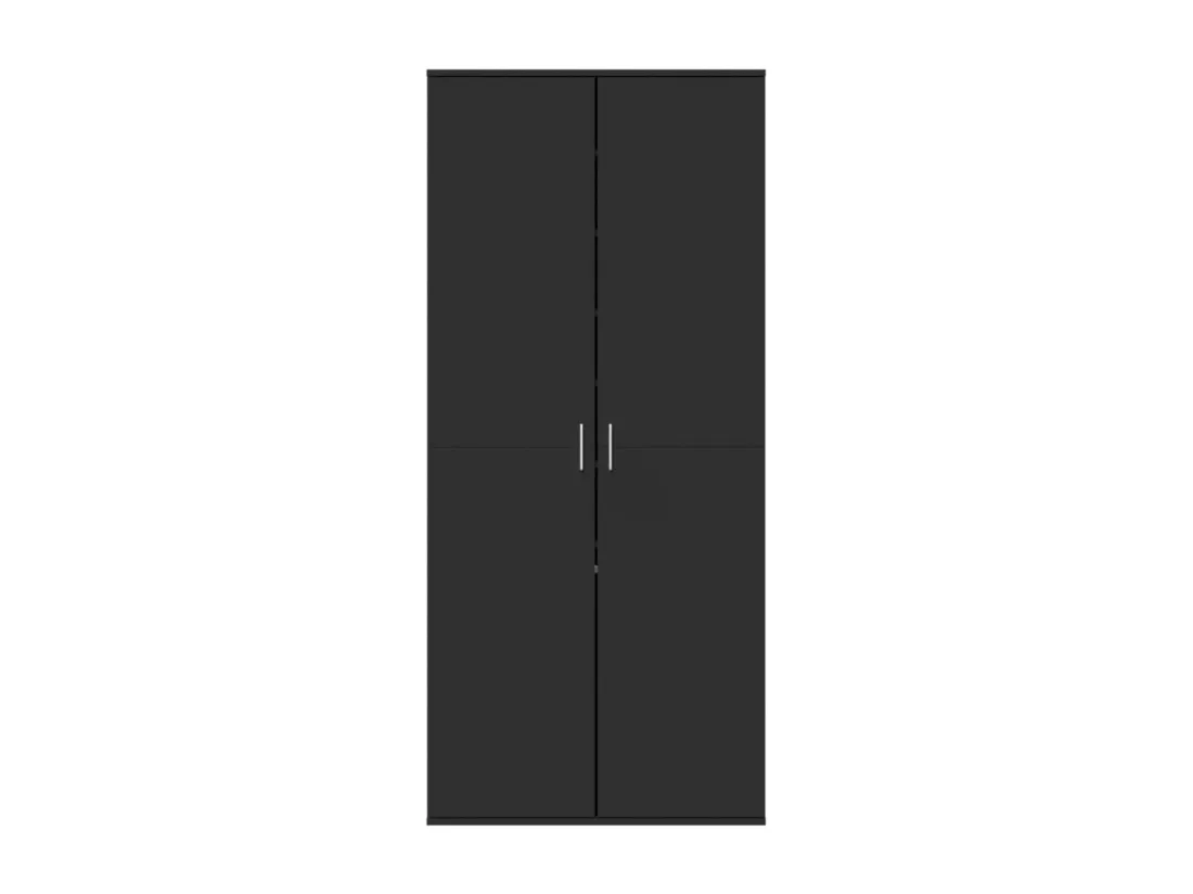 Armoire à chaussures Noir 80x39x178 cm Bois d'ingénierie