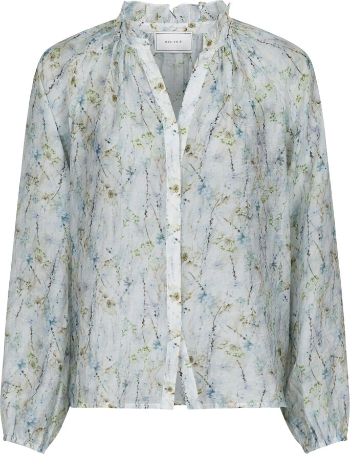 Neo Noir Solbi Whispering Blooms Blouse Light blue