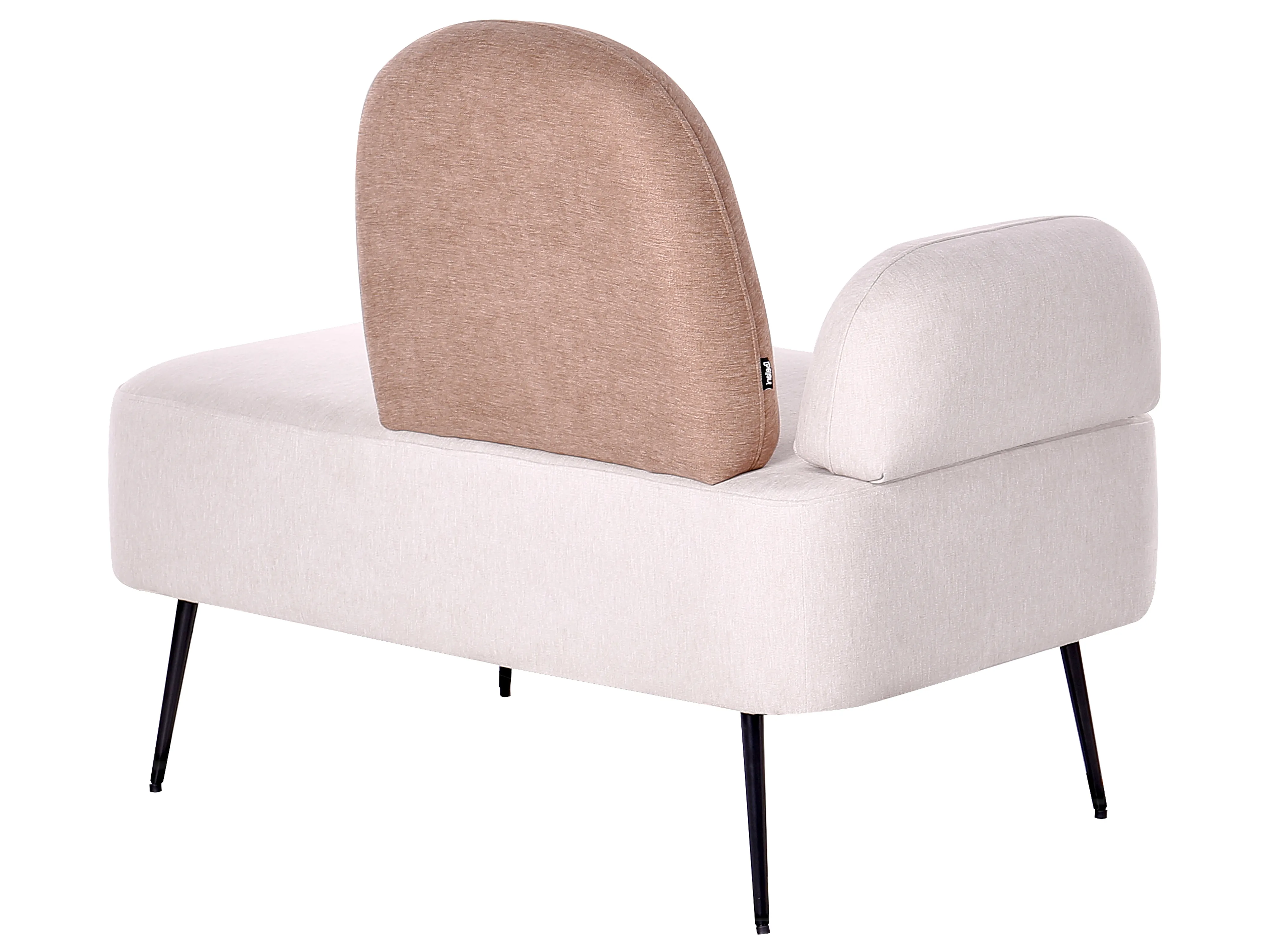 Linkszijdige chaise longue ARCEY Stof Bruin