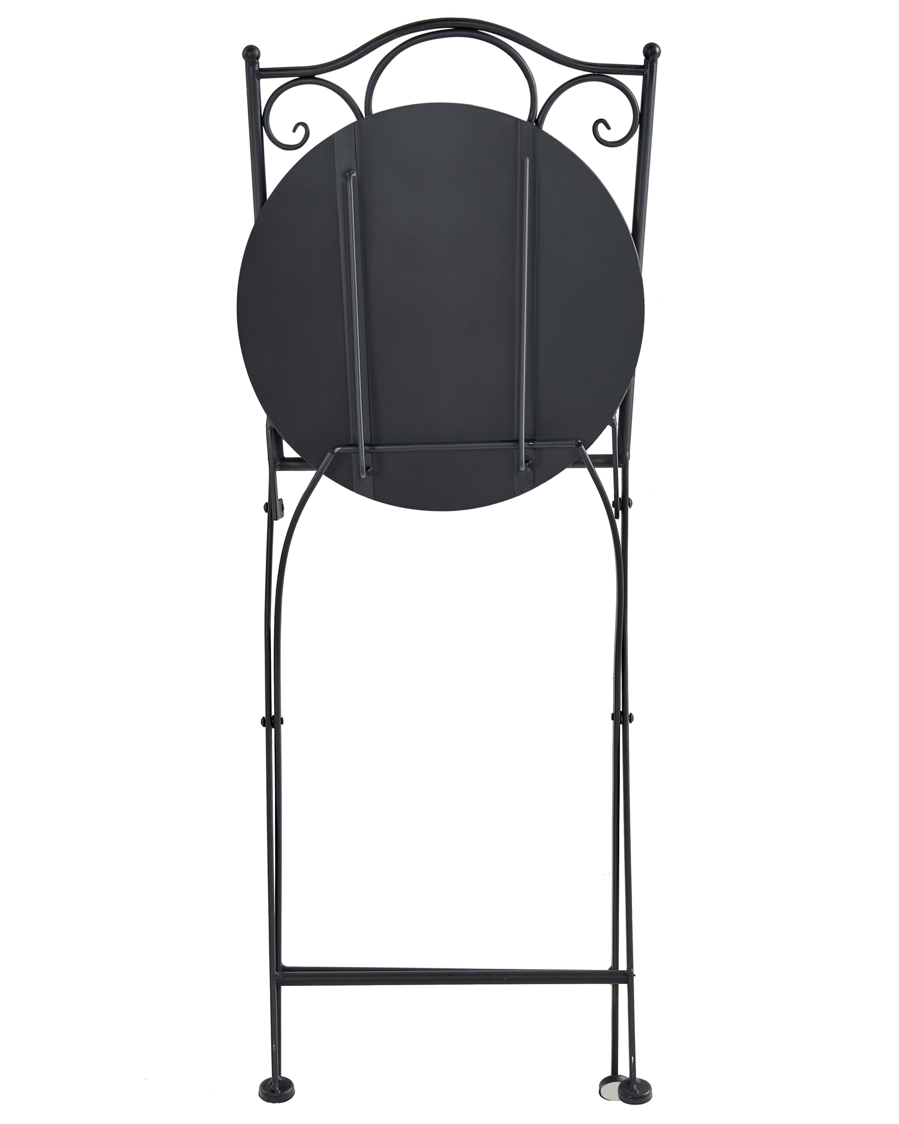 Set van 2 tuinstoelen ADRANO inklapbaar Metaal Zwart