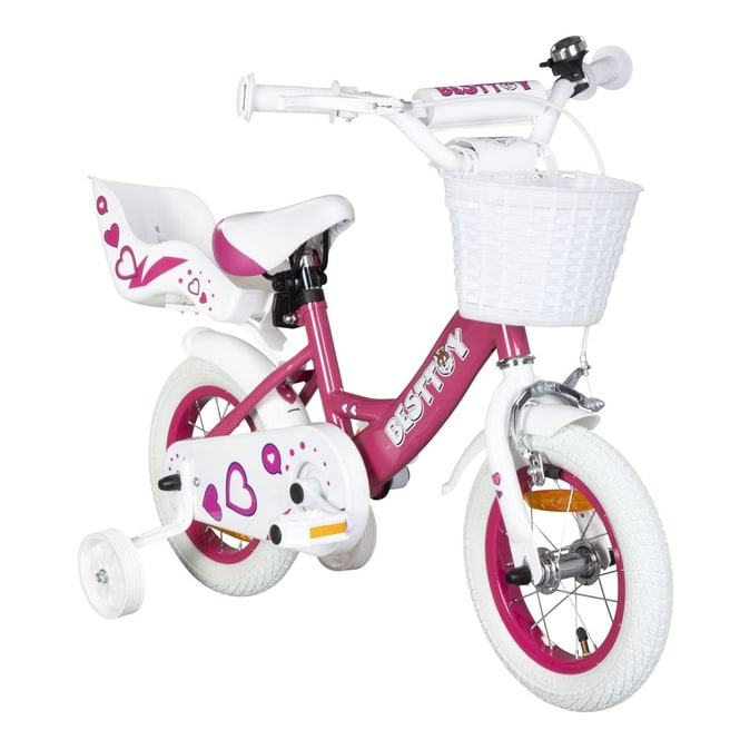 Fahrrad - weiß/pink - 12 Zoll
