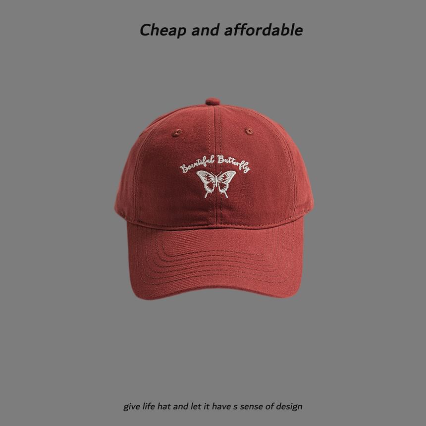 Alpha Kiss - Baseballpet met vlinderborduursel