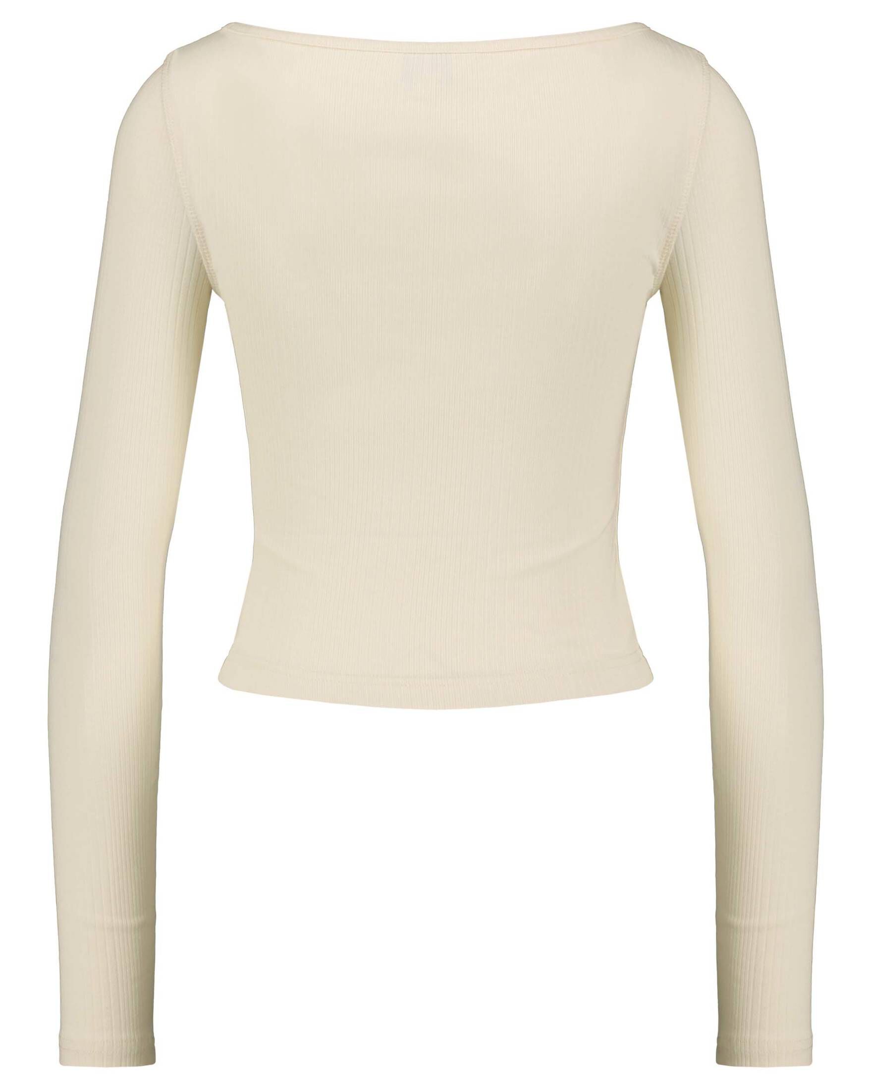 Lee| Damen Longsleeve CROPPED ULTRA SLIM TEE ECRU