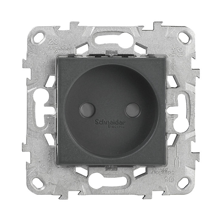 Mécanisme prise 2 pôles Schneider Electric Unica Déco anthracite