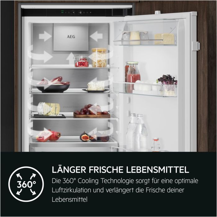 AEG Einbau Kühl-Gefrier-Kombination Serie 8000 Cooling 360° SCE818E8MS