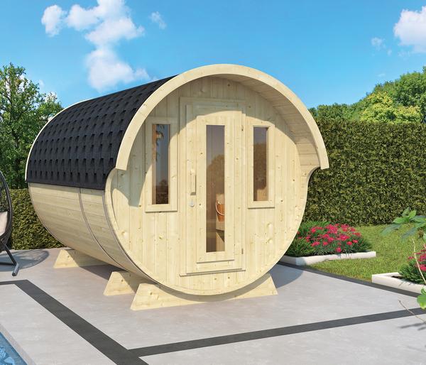 Wolff Finnhaus Saunafass 330 de luxe Bausatz,