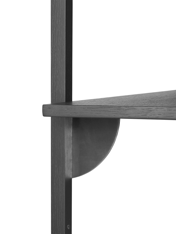 Ferm Living Sector Shelf wandplank triple narrow Natural Oak/Brass