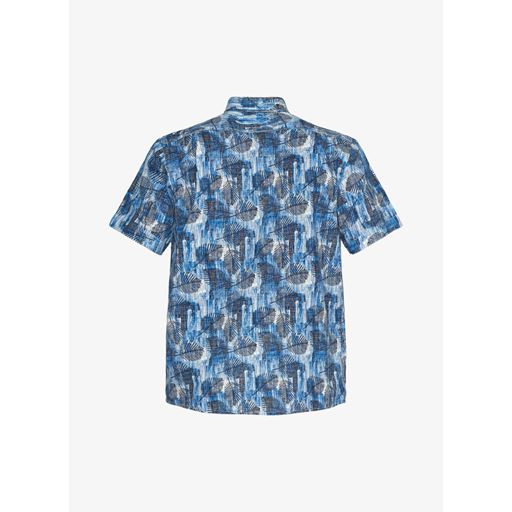 Signal Gunnar Leave Print Skjorte, Blue Captain, XXL