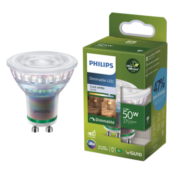 Philips ultra efficient GU10 50W dimbaar 4000k