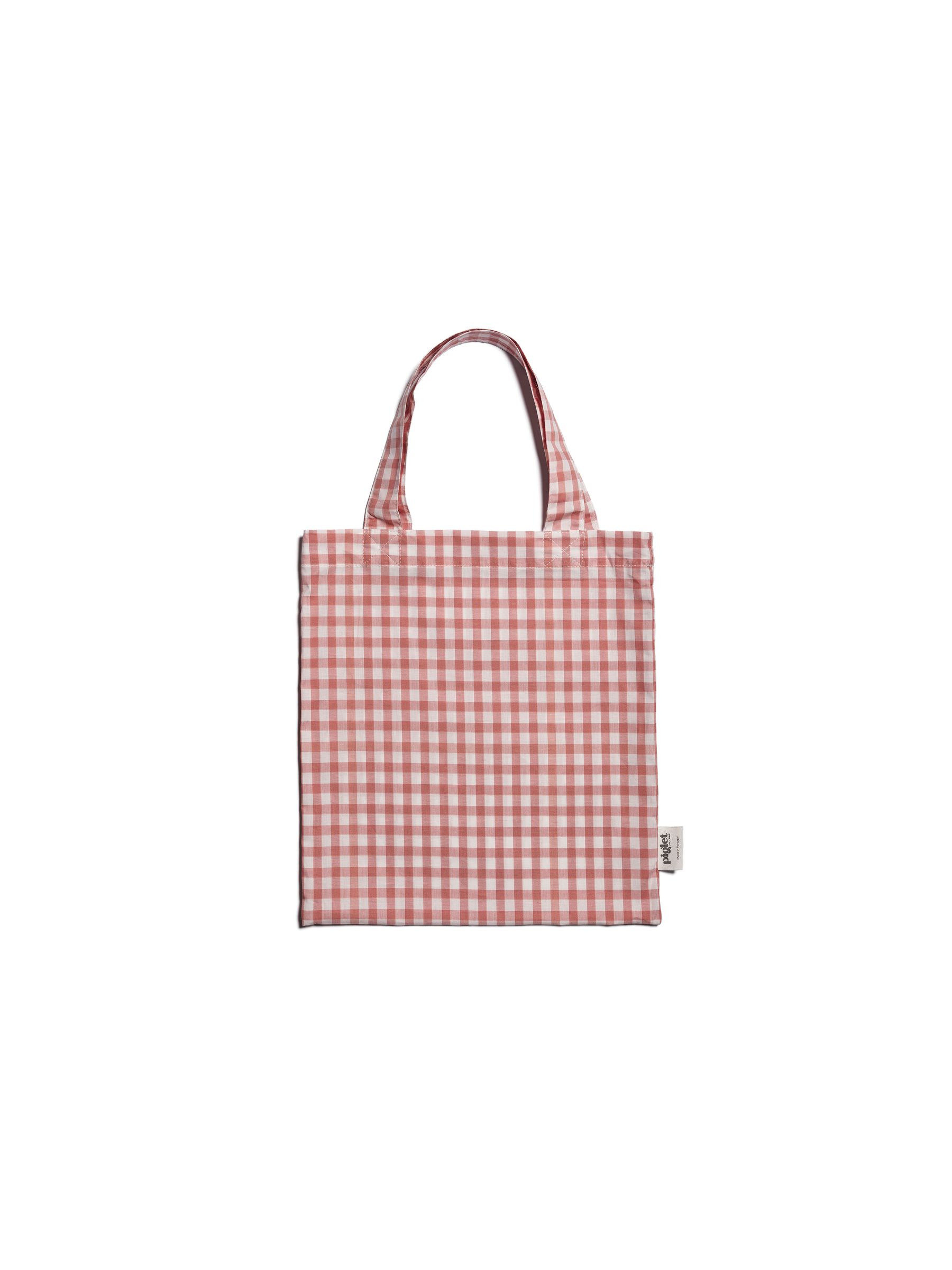 Piglet in Bed Kids Gingham 100% katoenen hoeslaken
