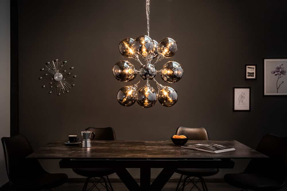 Extravagante Hängeleuchte GALAXY 72cm silber Hängelampe Modern Design
