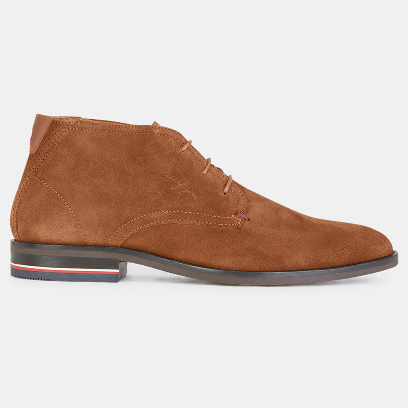 Tommy Hilfiger Desert Boots en Velours de cuir signature marron