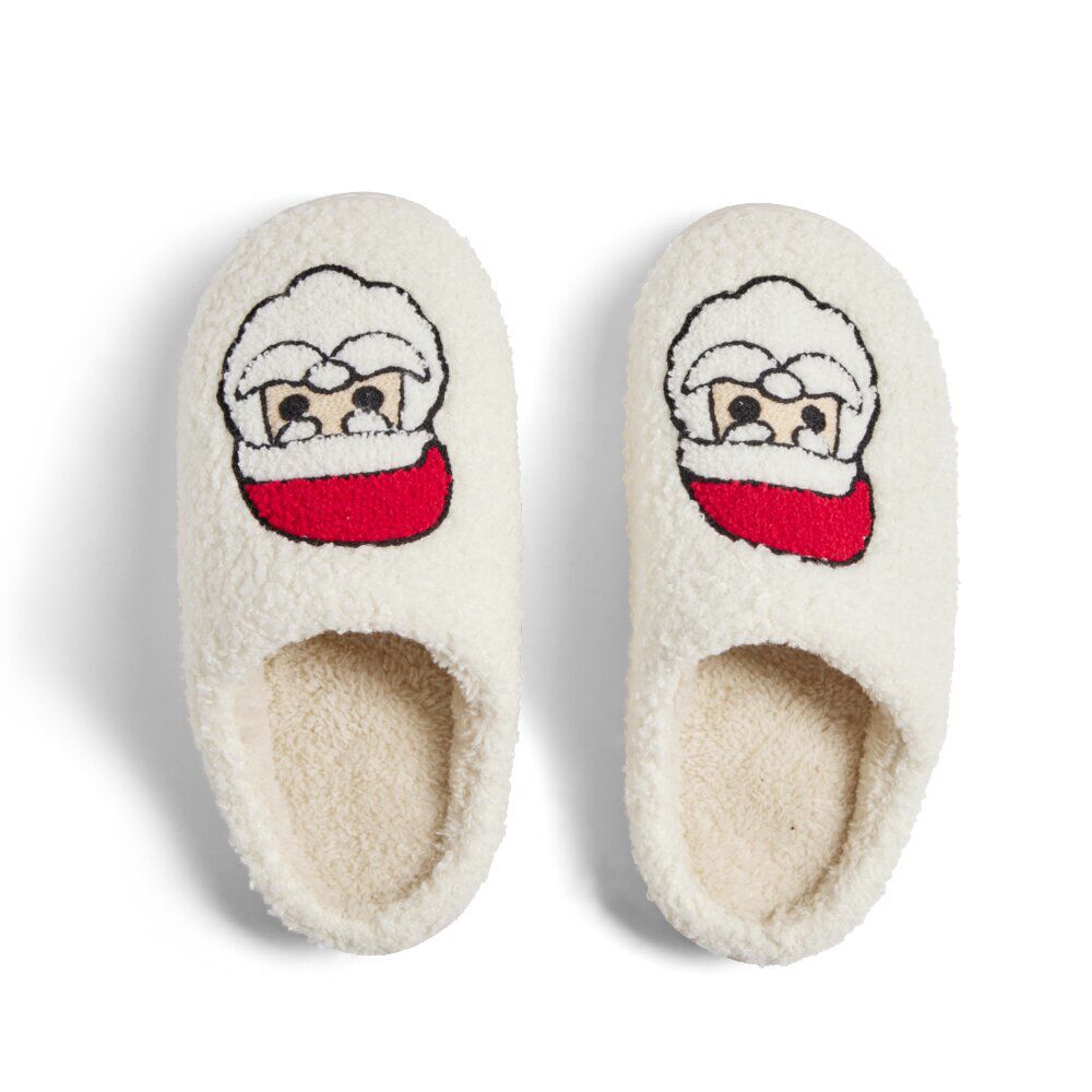Chaussons Noël mixte blanc cassé et rouges T36 à 45