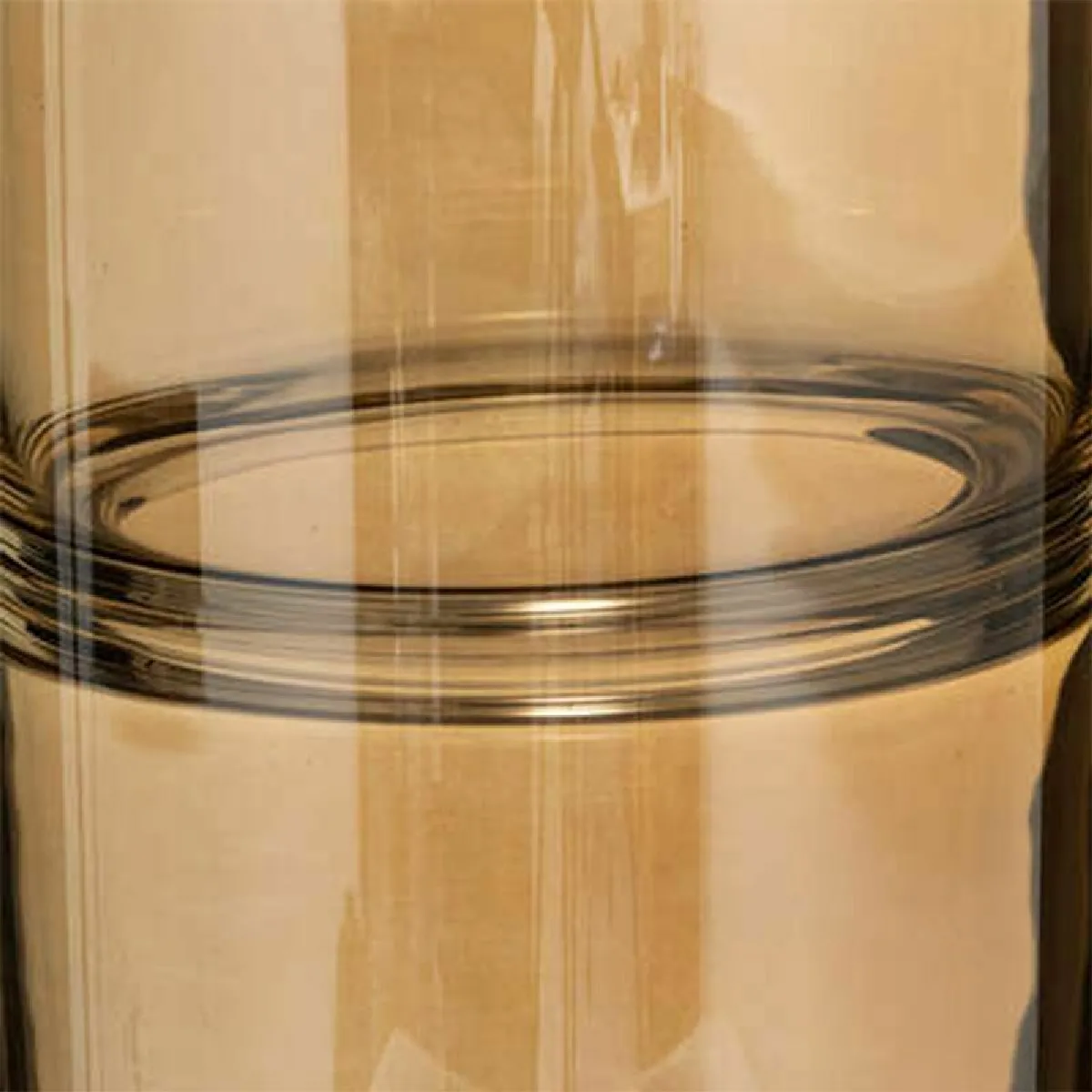 Vase Design Bouteille Verre Ambre