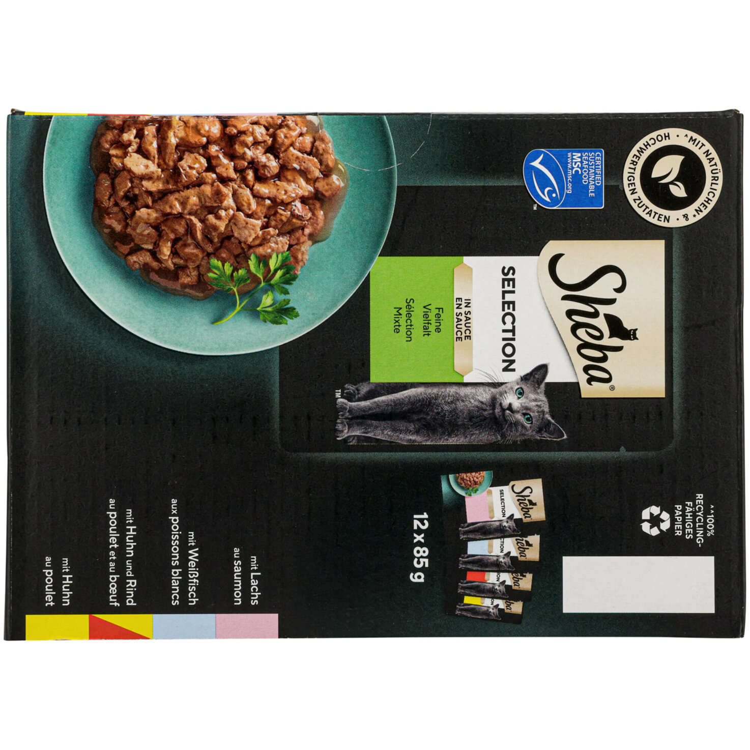 Sheba Selection Katzenfutter in Sauce Fisch & Fleisch 12x85g
