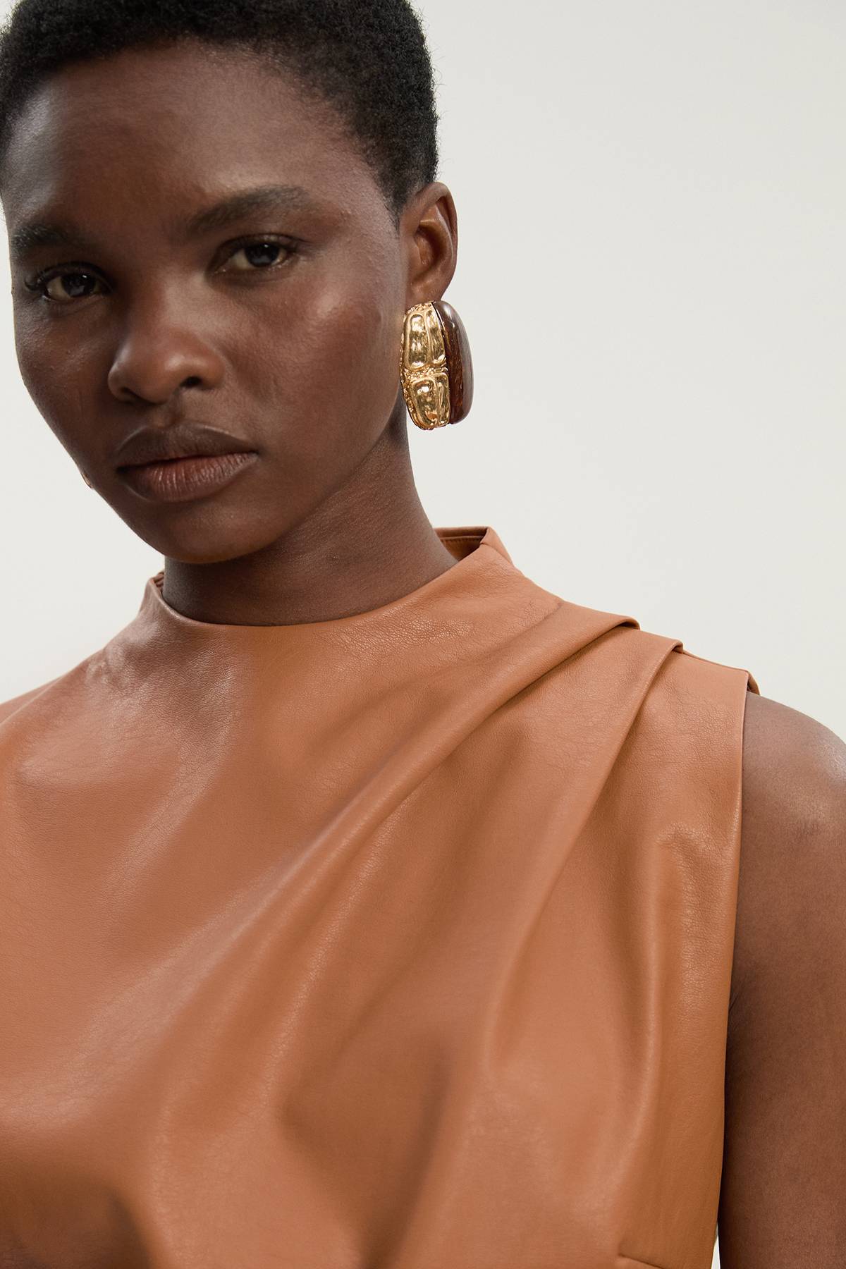 KarenMillen Haut Sans Manches Drapé en synthétique